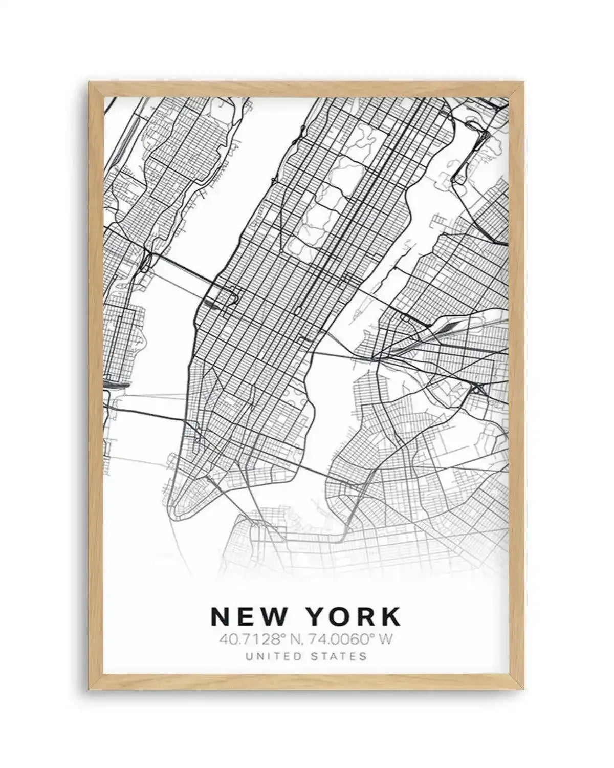 Line Art Map Of New York Art Print from Olive et Oriel where you can shop wallpaper and artworks online