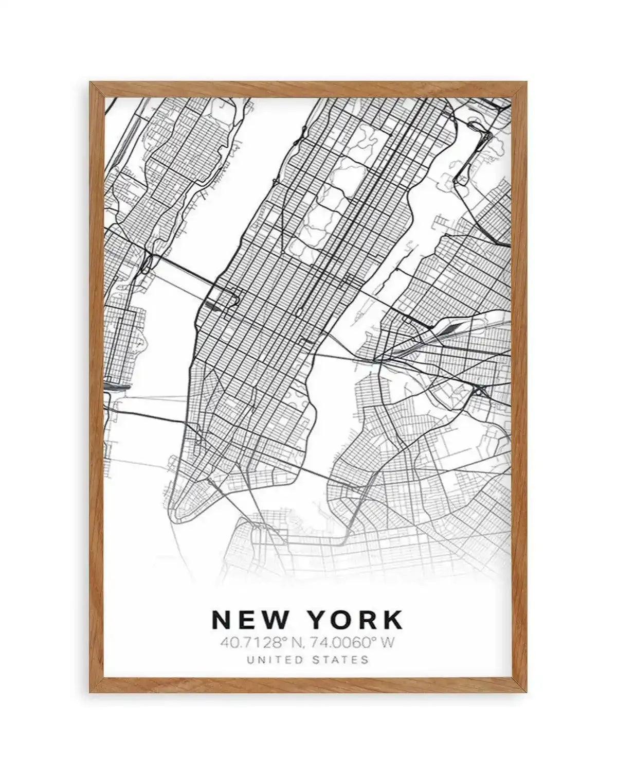 Line Art Map Of New York Art Print from Olive et Oriel where you can shop wallpaper and artworks online