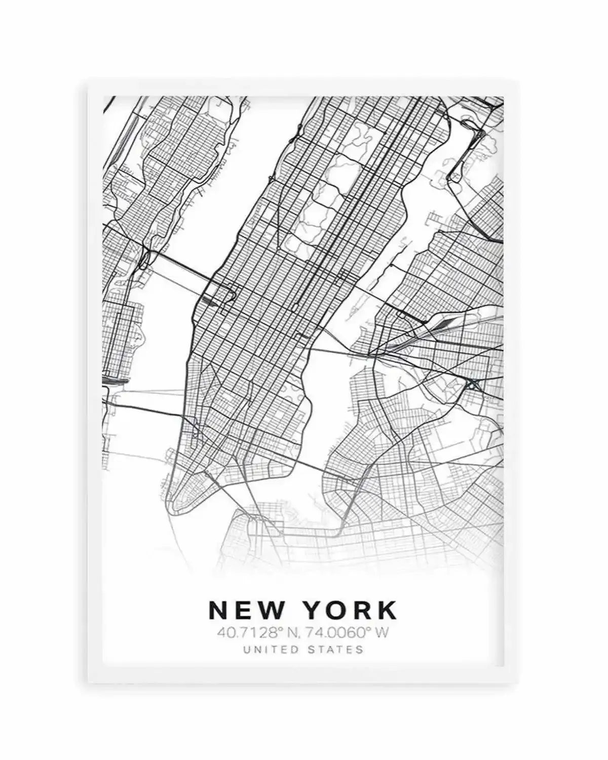 Line Art Map Of New York Art Print from Olive et Oriel where you can shop wallpaper and artworks online