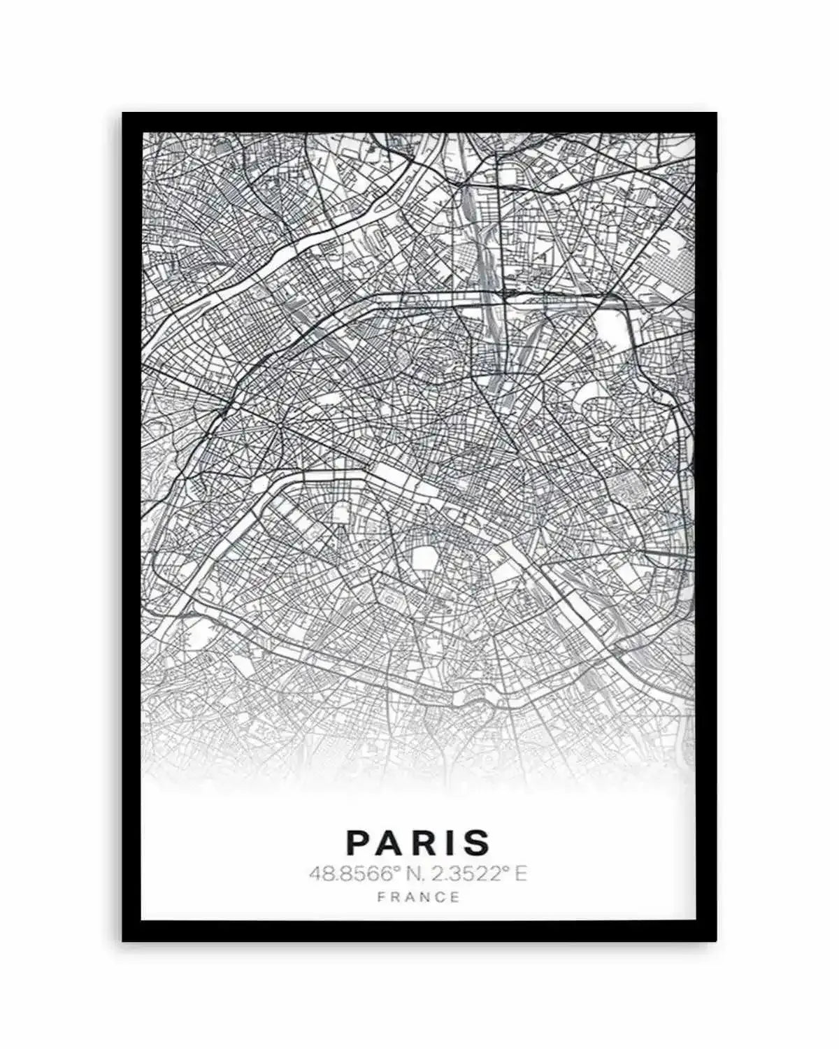 Line Art Map Of Paris Art Print from Olive et Oriel where you can shop wallpaper and artworks online