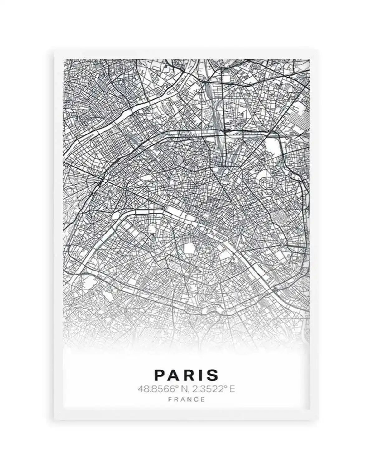 Line Art Map Of Paris Art Print from Olive et Oriel where you can shop wallpaper and artworks online