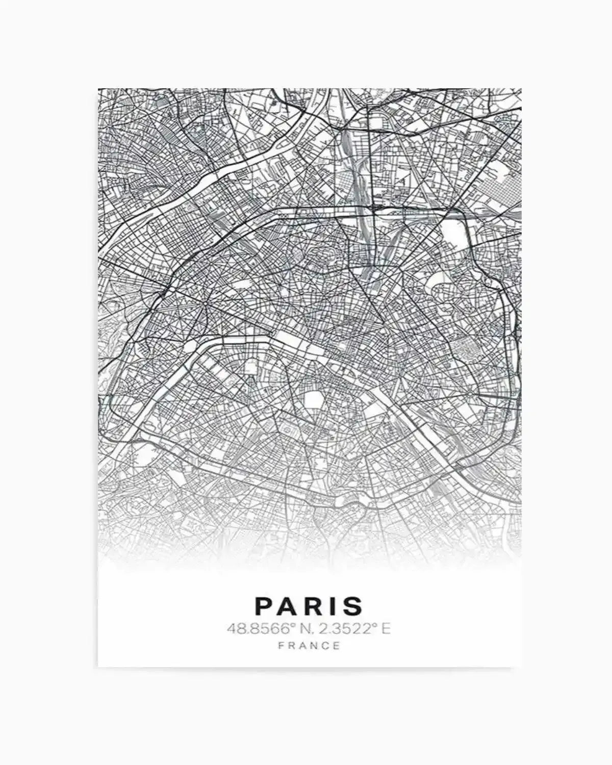 Line Art Map Of Paris Art Print from Olive et Oriel where you can shop wallpaper and artworks online