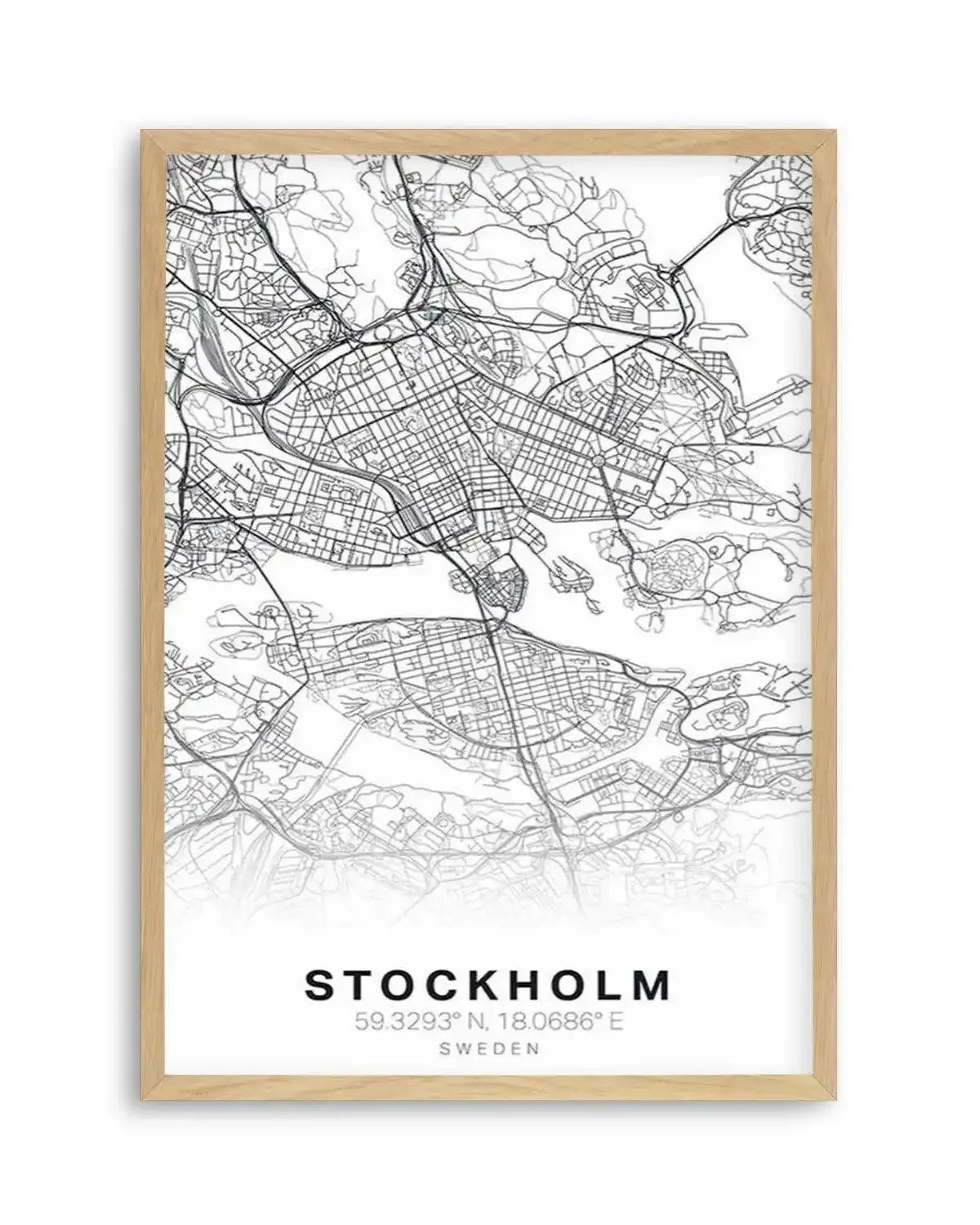 Line Art Map Of Stockholm Art Print from Olive et Oriel where you can shop wallpaper and artworks online