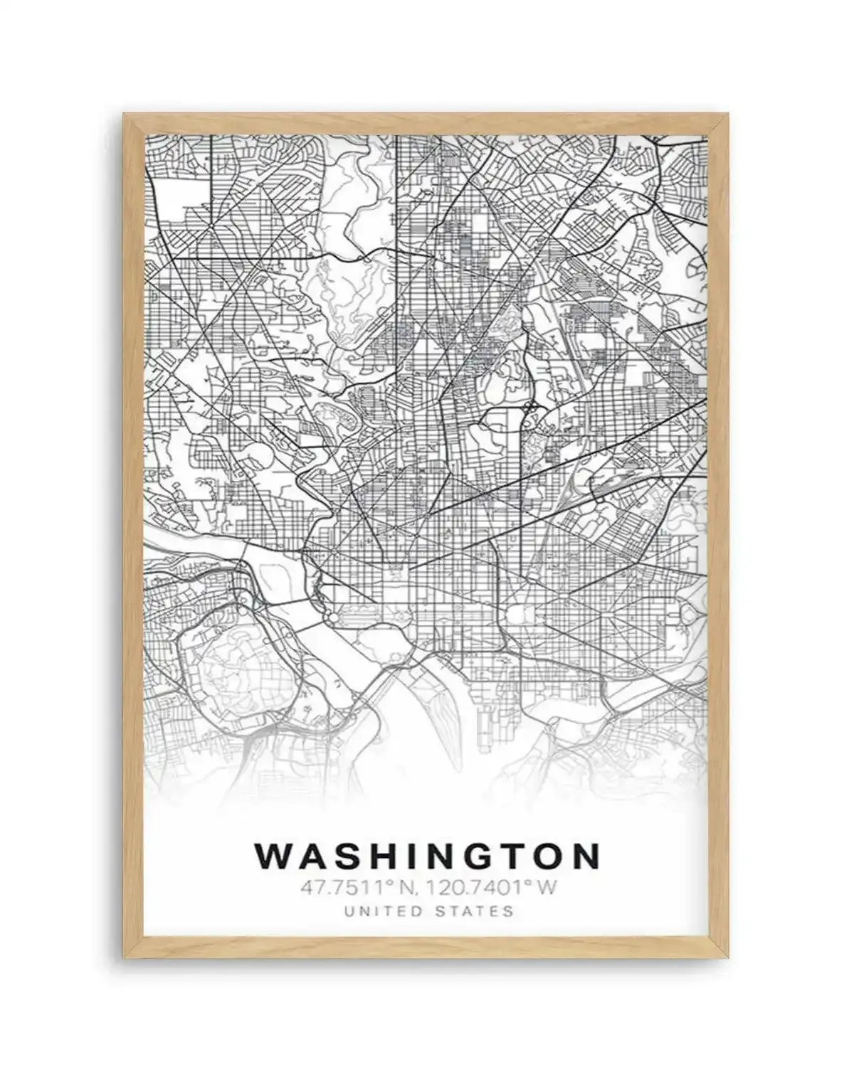 Line Art Map Of Washington Art Print from Olive et Oriel where you can shop wallpaper and artworks online
