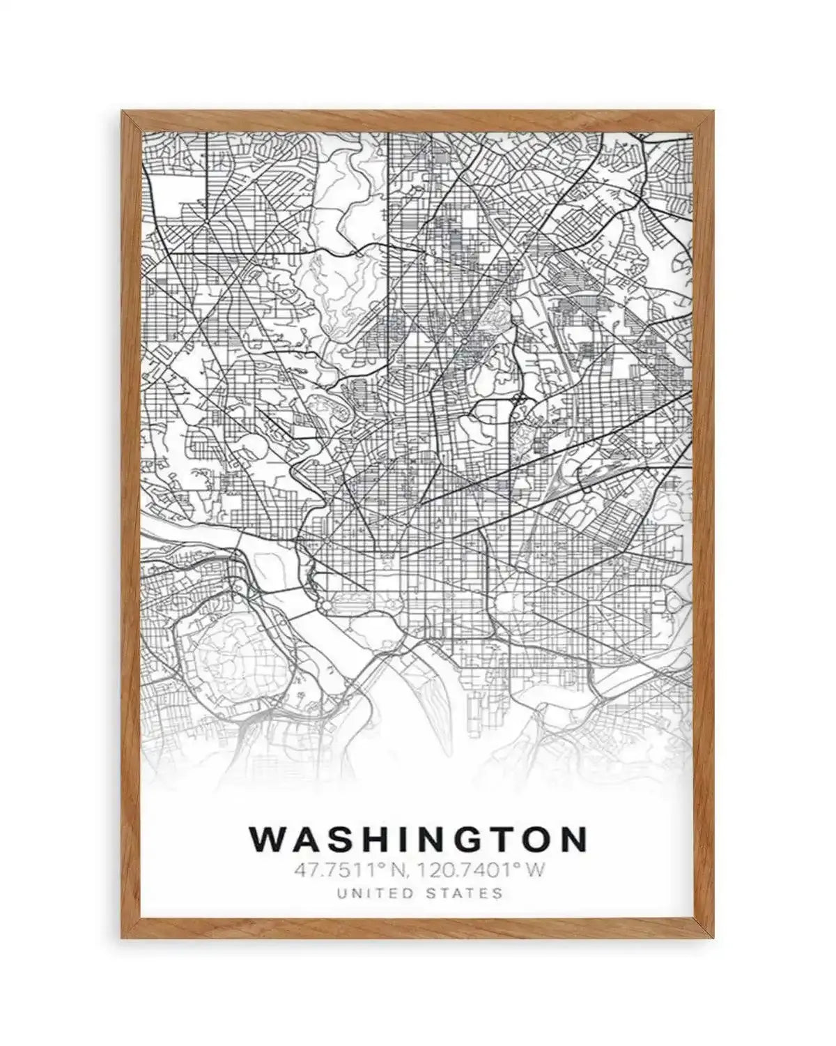 Line Art Map Of Washington Art Print from Olive et Oriel where you can shop wallpaper and artworks online