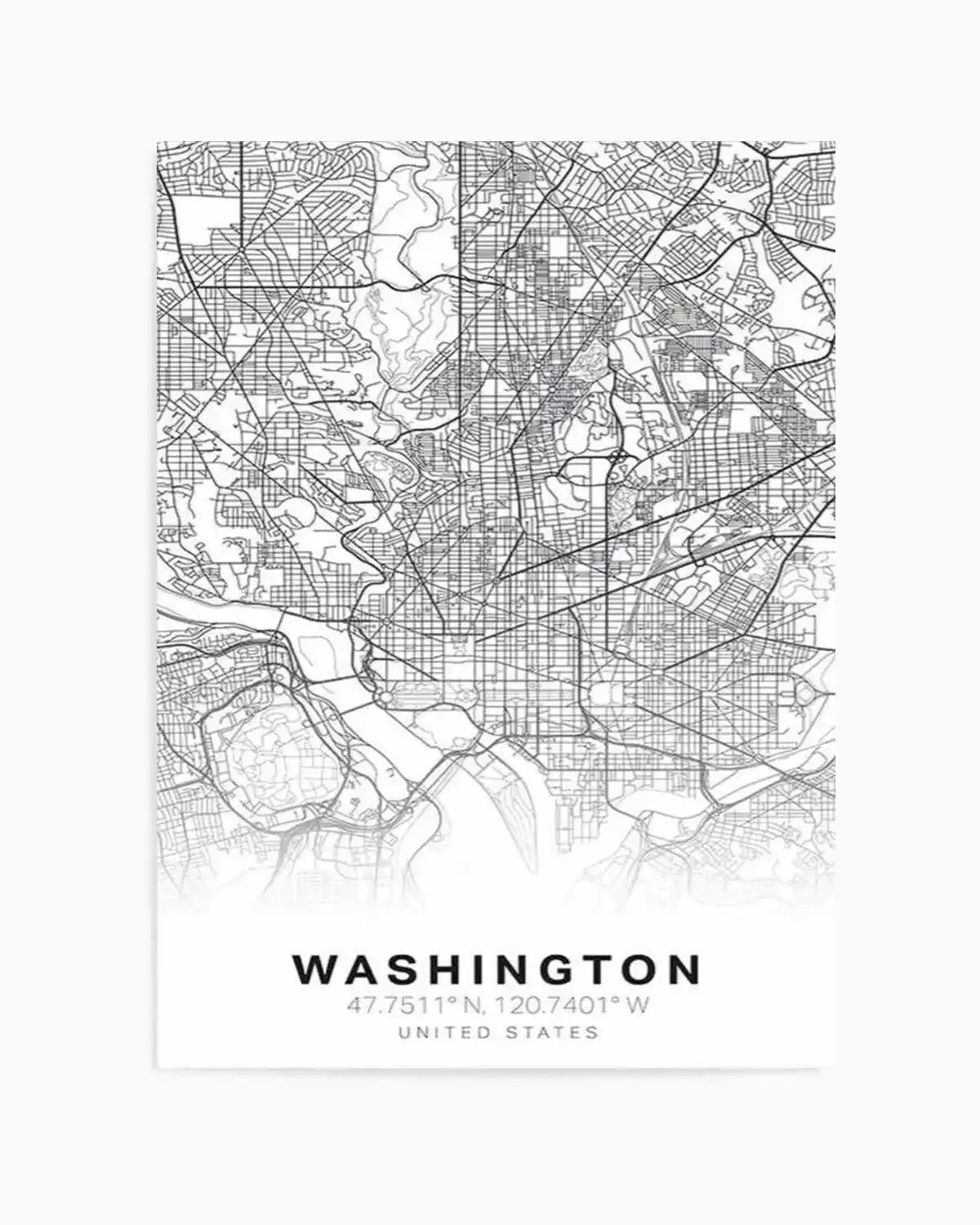 Line Art Map Of Washington Art Print from Olive et Oriel where you can shop wallpaper and artworks online