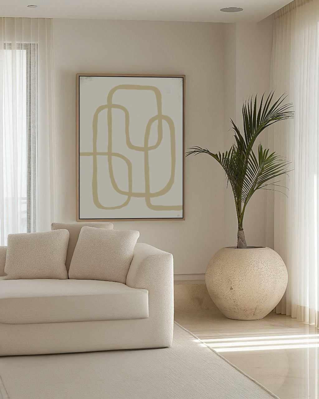 Line Works in White 2 by Marco Marella | Framed Canvas Art Print from Olive et Oriel where you can shop wallpaper and artworks online