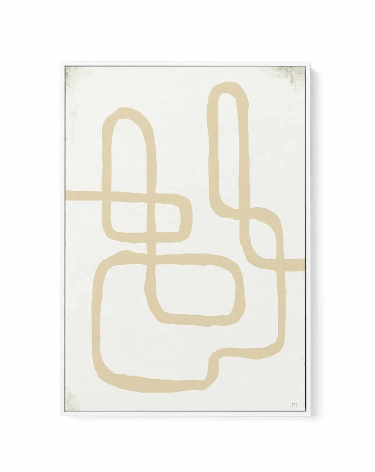 Line Works in White by Marco Marella | Framed Canvas Art Print from Olive et Oriel where you can shop wallpaper and artworks online