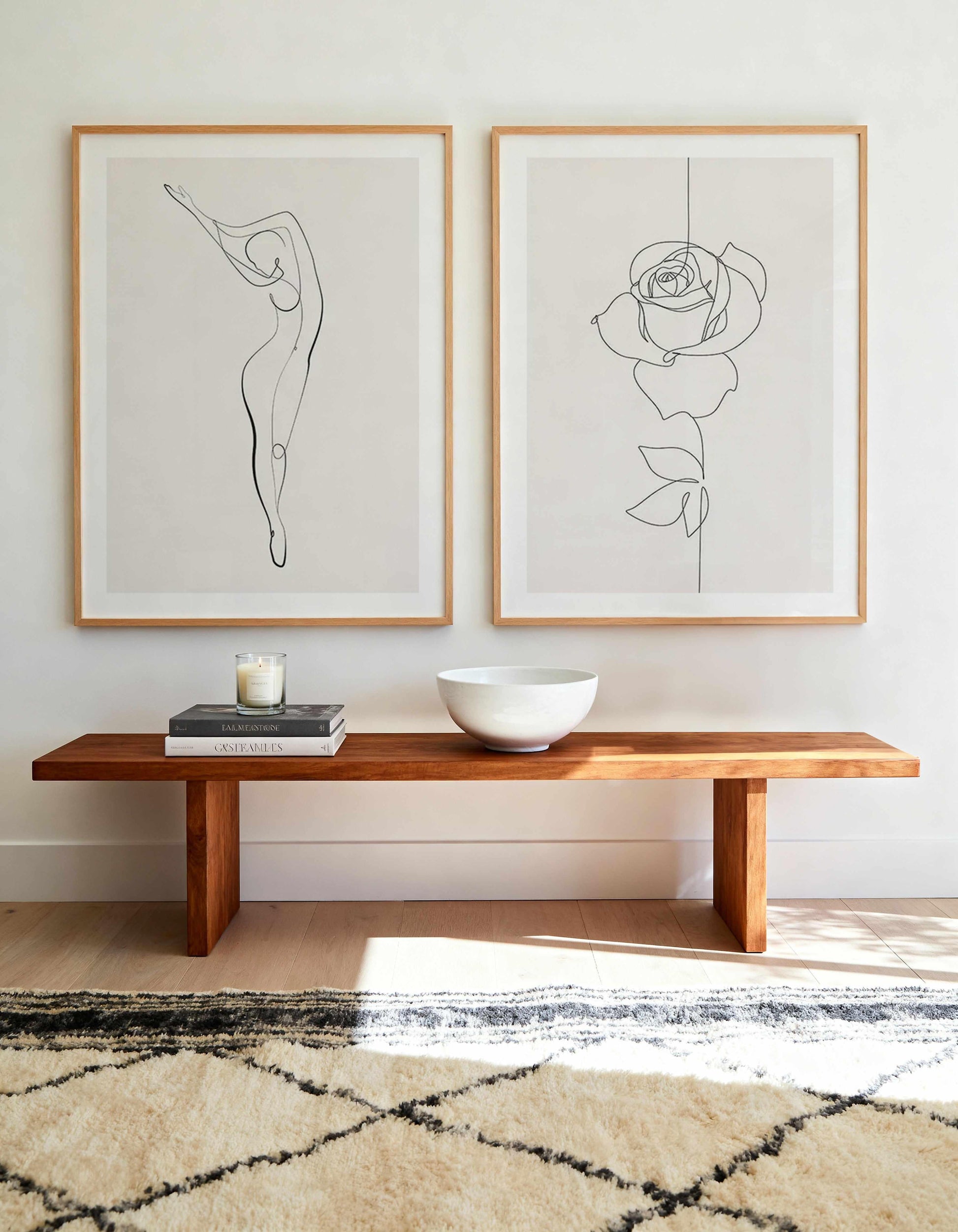 Line Figure II & IV Art Print Set of 2 | Matching Wall Art from Olive et Oriel where you can shop wallpaper and artworks online