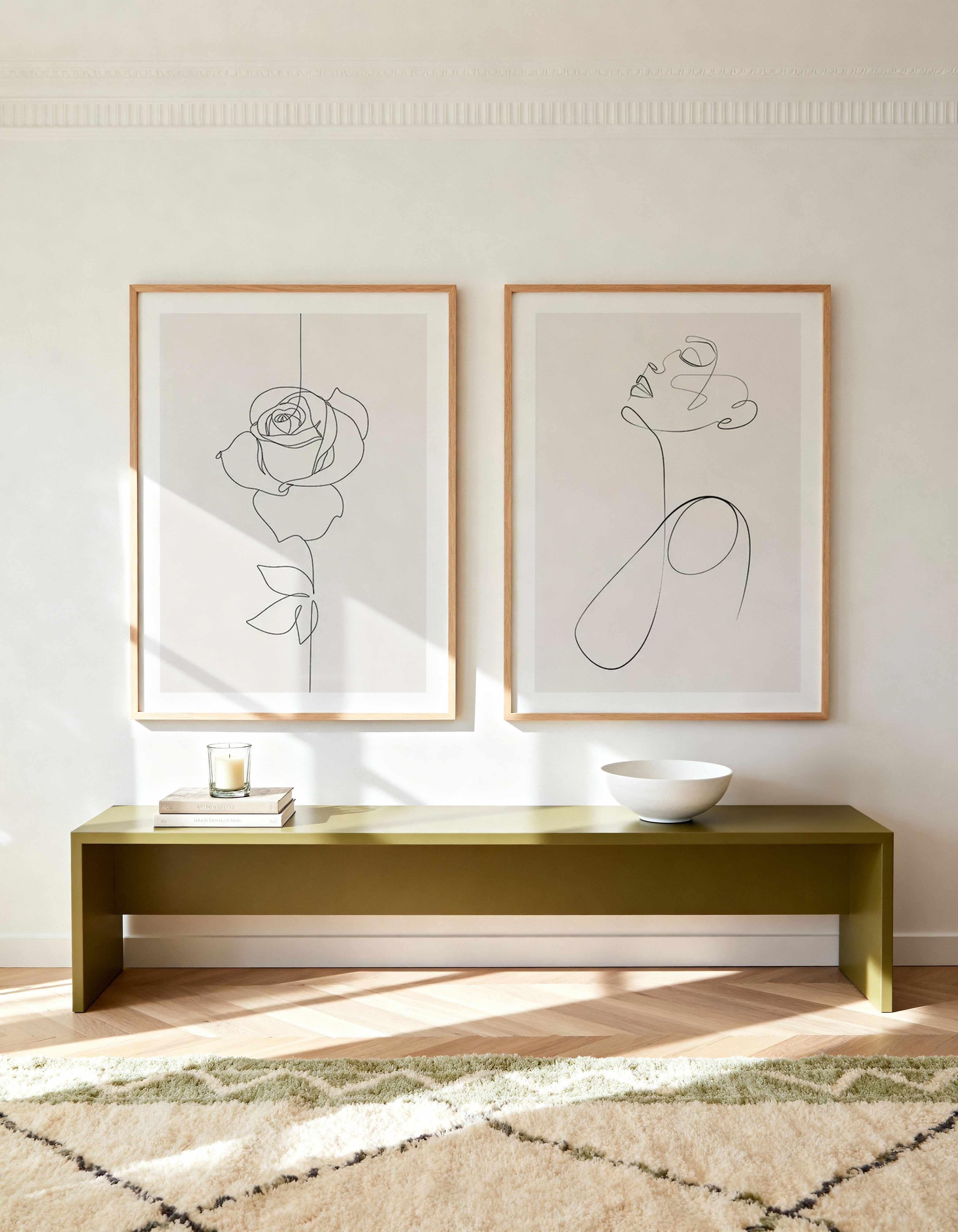 Line Figure IV & V Art Print Set of 2 | Matching Wall Art from Olive et Oriel where you can shop wallpaper and artworks online