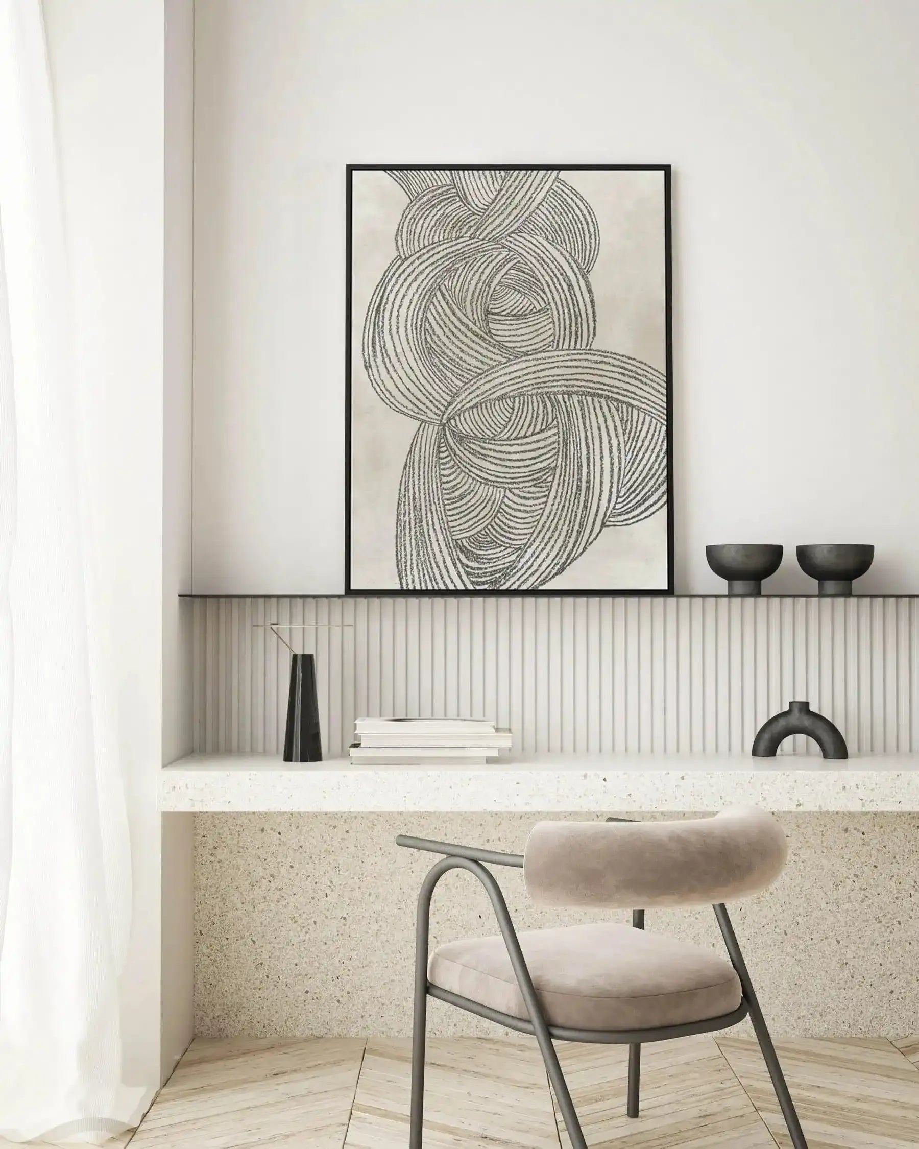 Linear Waves in Sage II | Framed Canvas-CANVAS-You can shop wall art online with Olive et Oriel for everything from abstract art to fun kids wall art. Our beautiful modern art prints and canvas art are available from large canvas prints to wall art paintings and our proudly Australian artwork collection offers only the highest quality framed large wall art and canvas art Australia - You can buy fashion photography prints or Hampton print posters and paintings on canvas from Olive et Oriel and ha