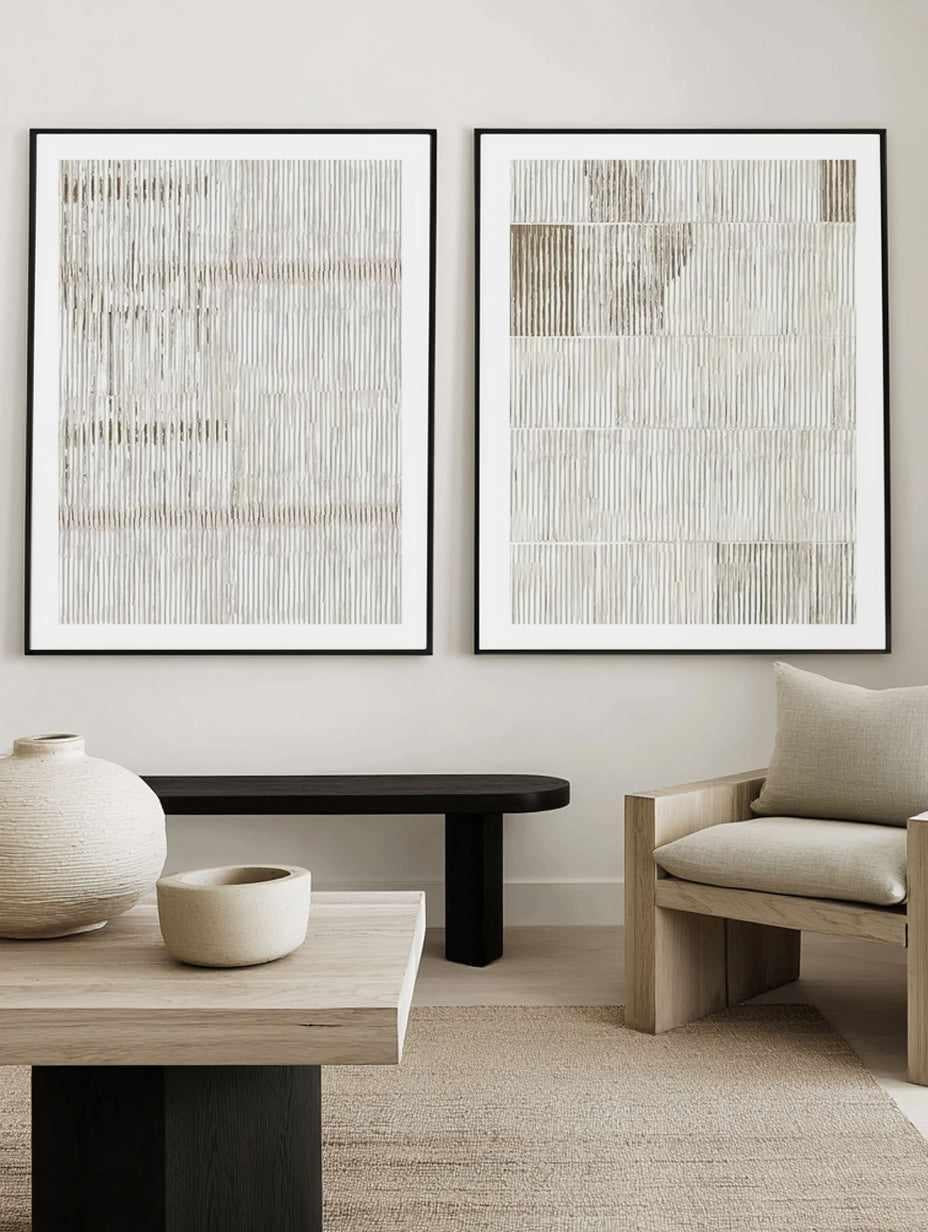 Linear Study No I & II Art Print Set of 2 | Matching Wall Art from Olive et Oriel where you can shop wallpaper and artworks online