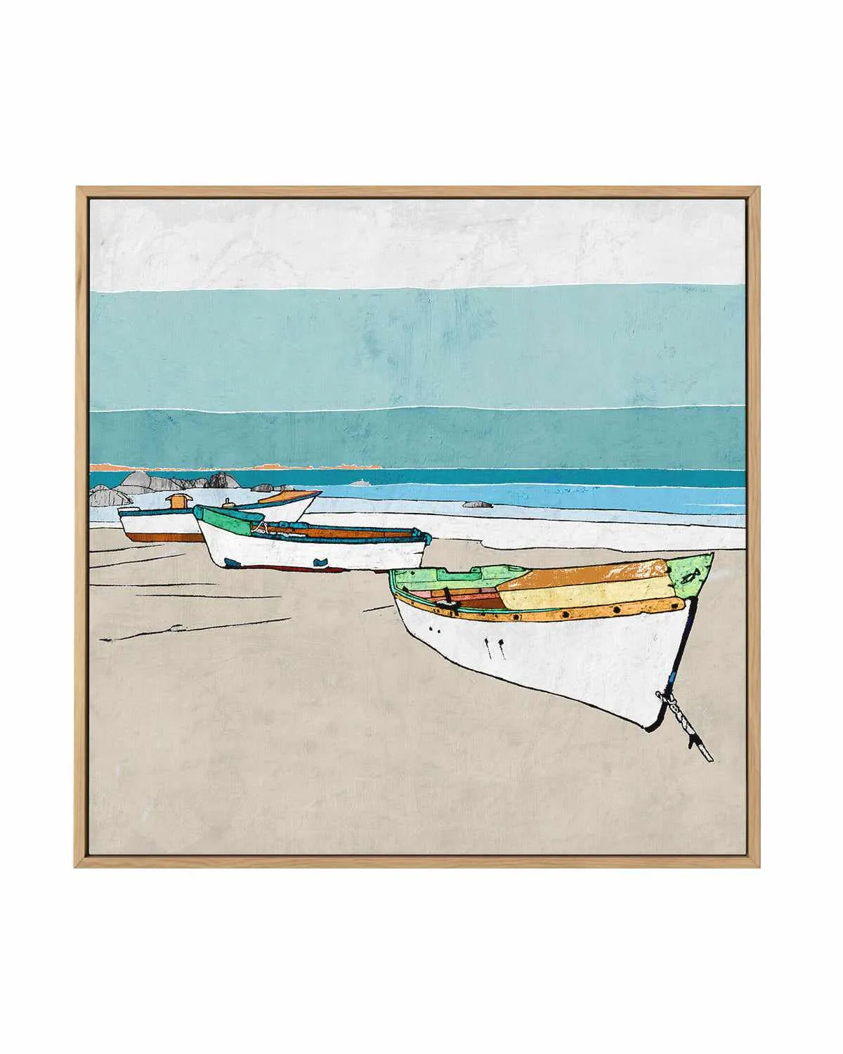 Lined Up | Framed Canvas Art Print from Olive et Oriel where you can shop wallpaper and artworks online