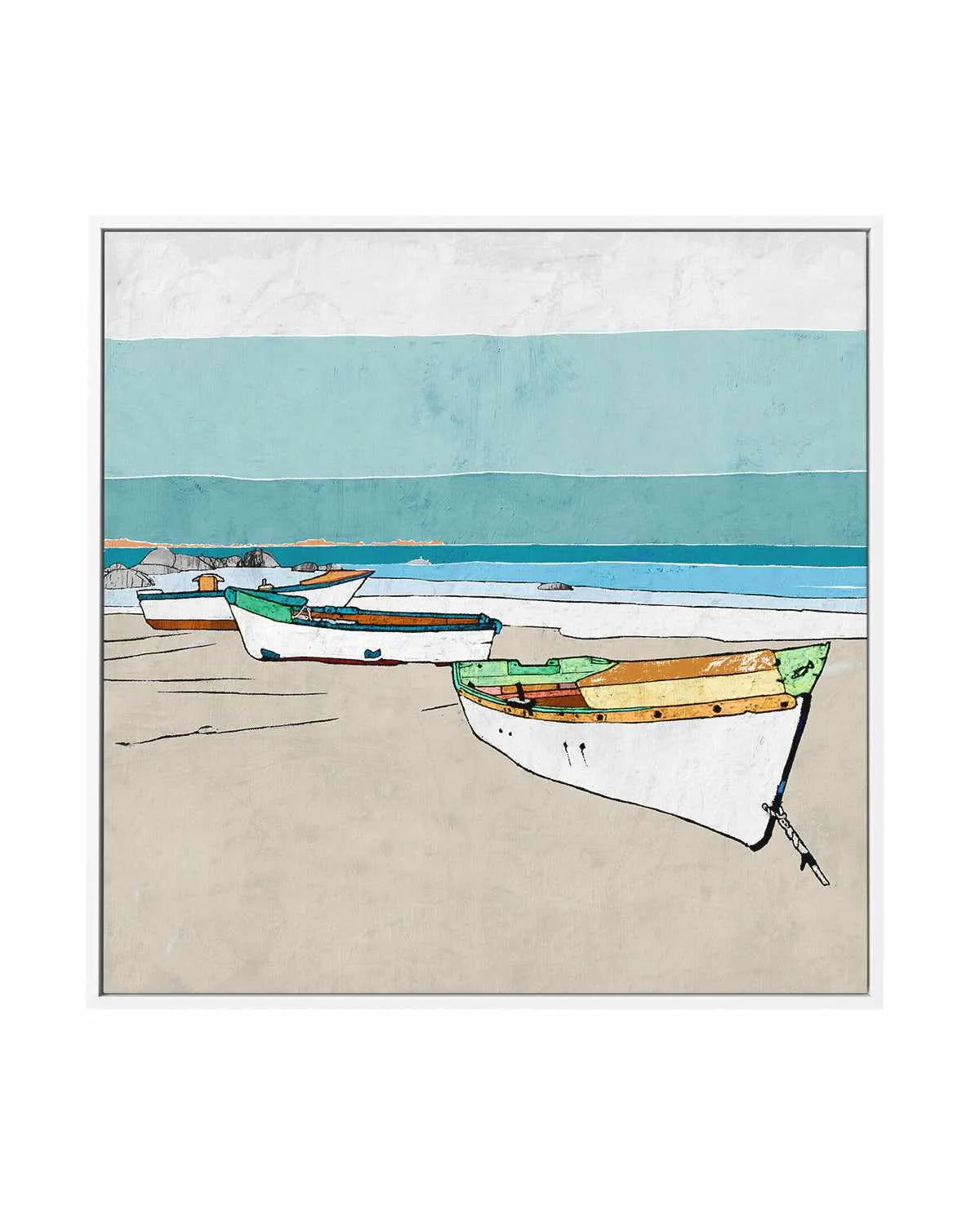 Lined Up | Framed Canvas Art Print from Olive et Oriel where you can shop wallpaper and artworks online