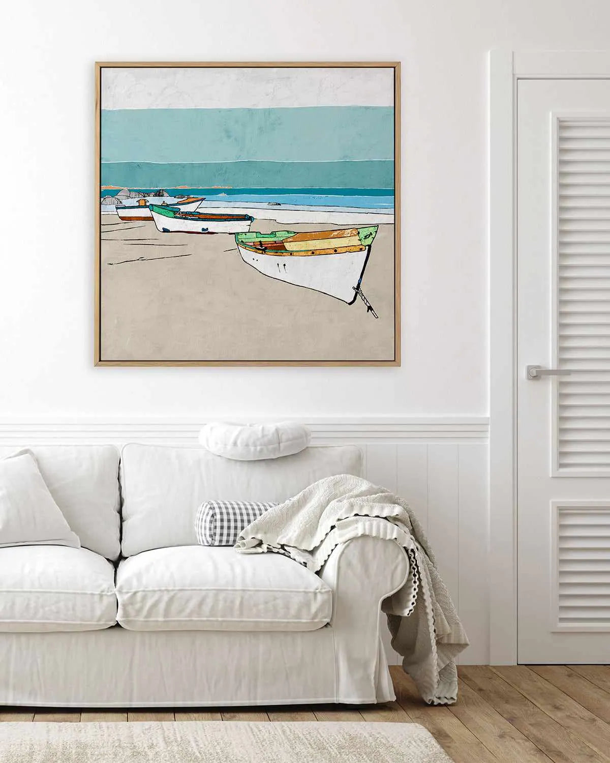 Lined Up | Framed Canvas Art Print from Olive et Oriel where you can shop wallpaper and artworks online