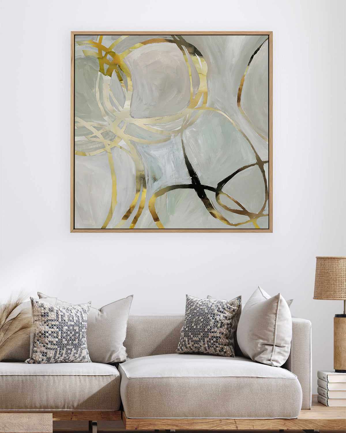 Linked I | Framed Canvas Art Print