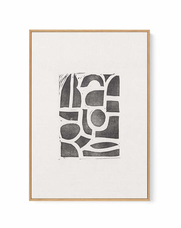 Linocut Abstract #2 | Framed Canvas Art Print from Olive et Oriel where you can shop wallpaper and artworks online