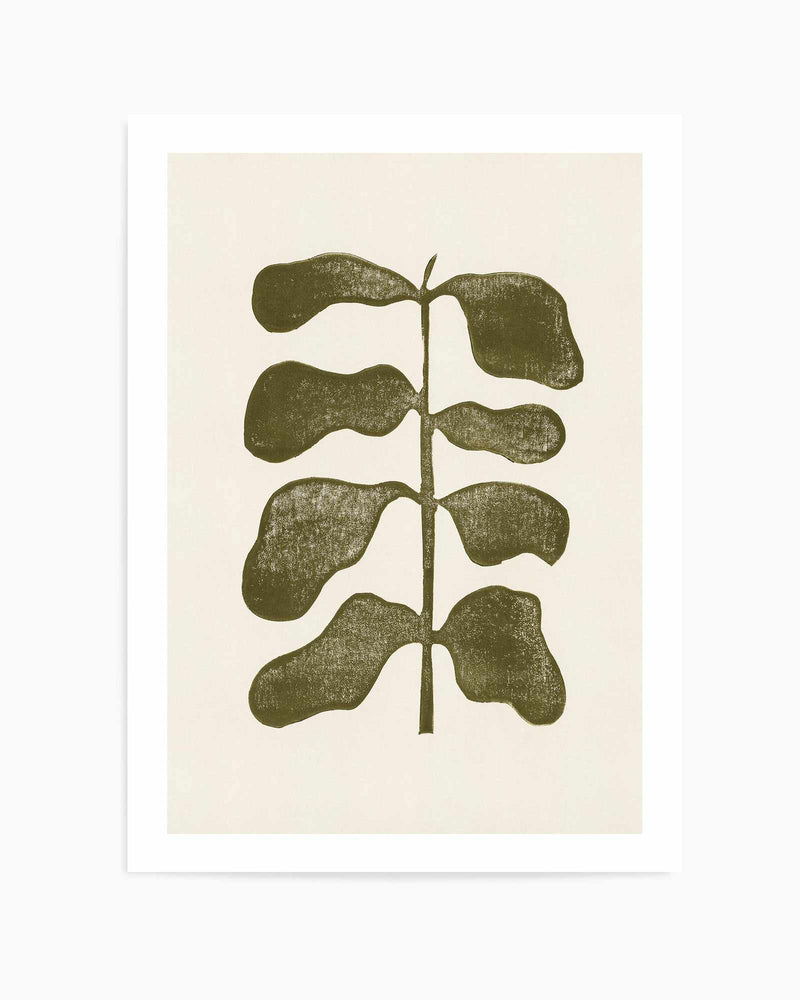 Linocut Plant By Alisa Galitsyna | Art Print
