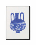 Linocut Vase VI By Alisa Galitsyna | Framed Canvas Art Print