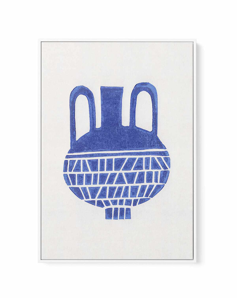 Linocut Vase VI By Alisa Galitsyna | Framed Canvas Art Print