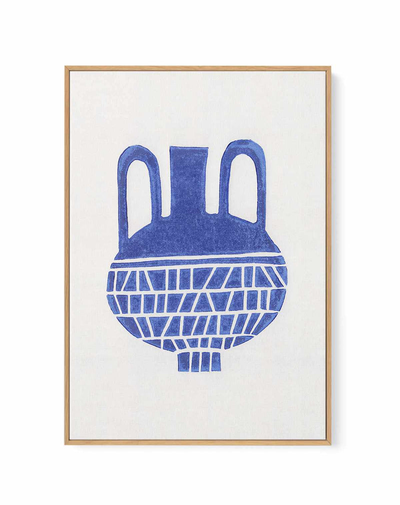 Linocut Vase VI By Alisa Galitsyna | Framed Canvas Art Print