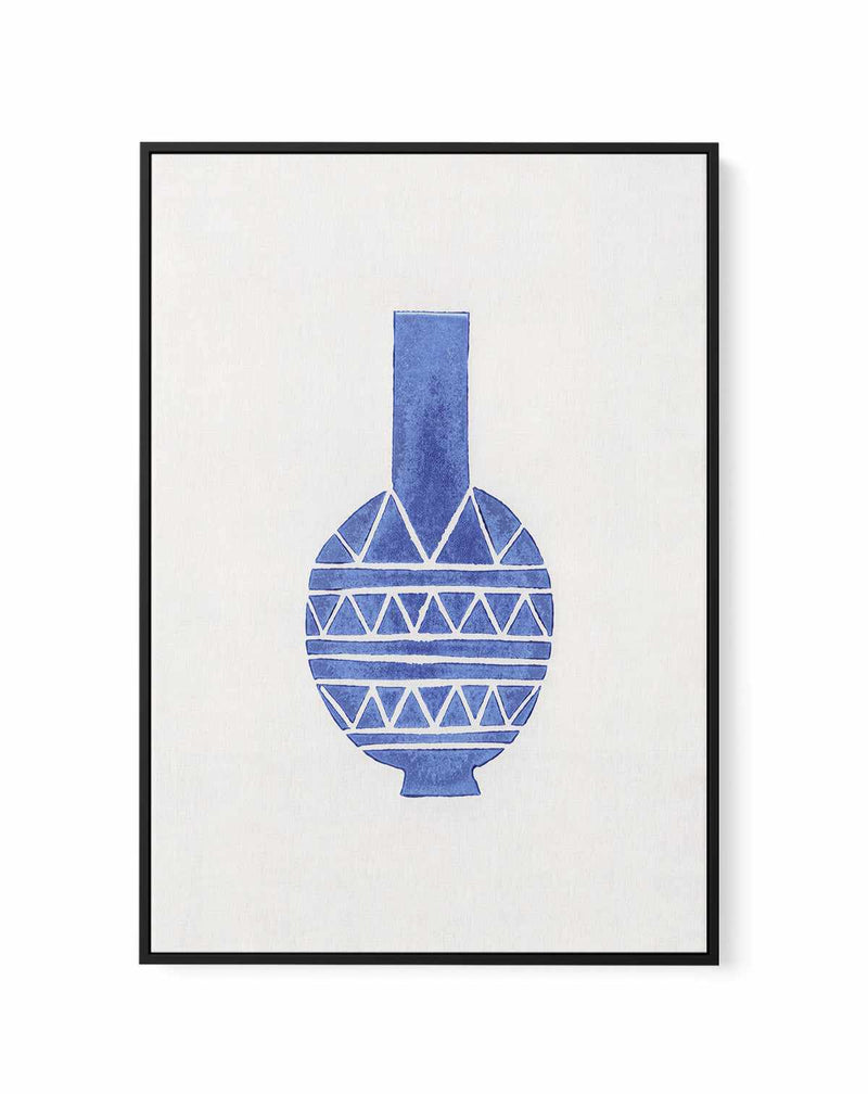 Linocut Vase VIII By Alisa Galitsyna | Framed Canvas Art Print