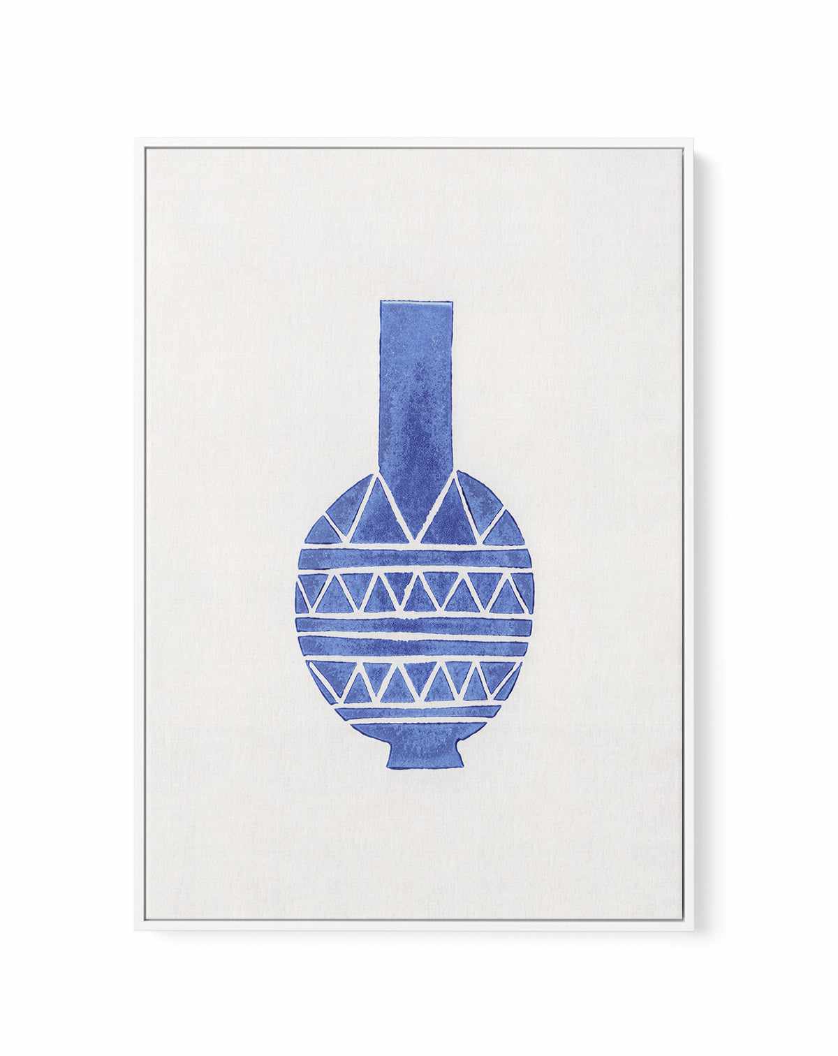 Linocut Vase VIII By Alisa Galitsyna | Framed Canvas Art Print