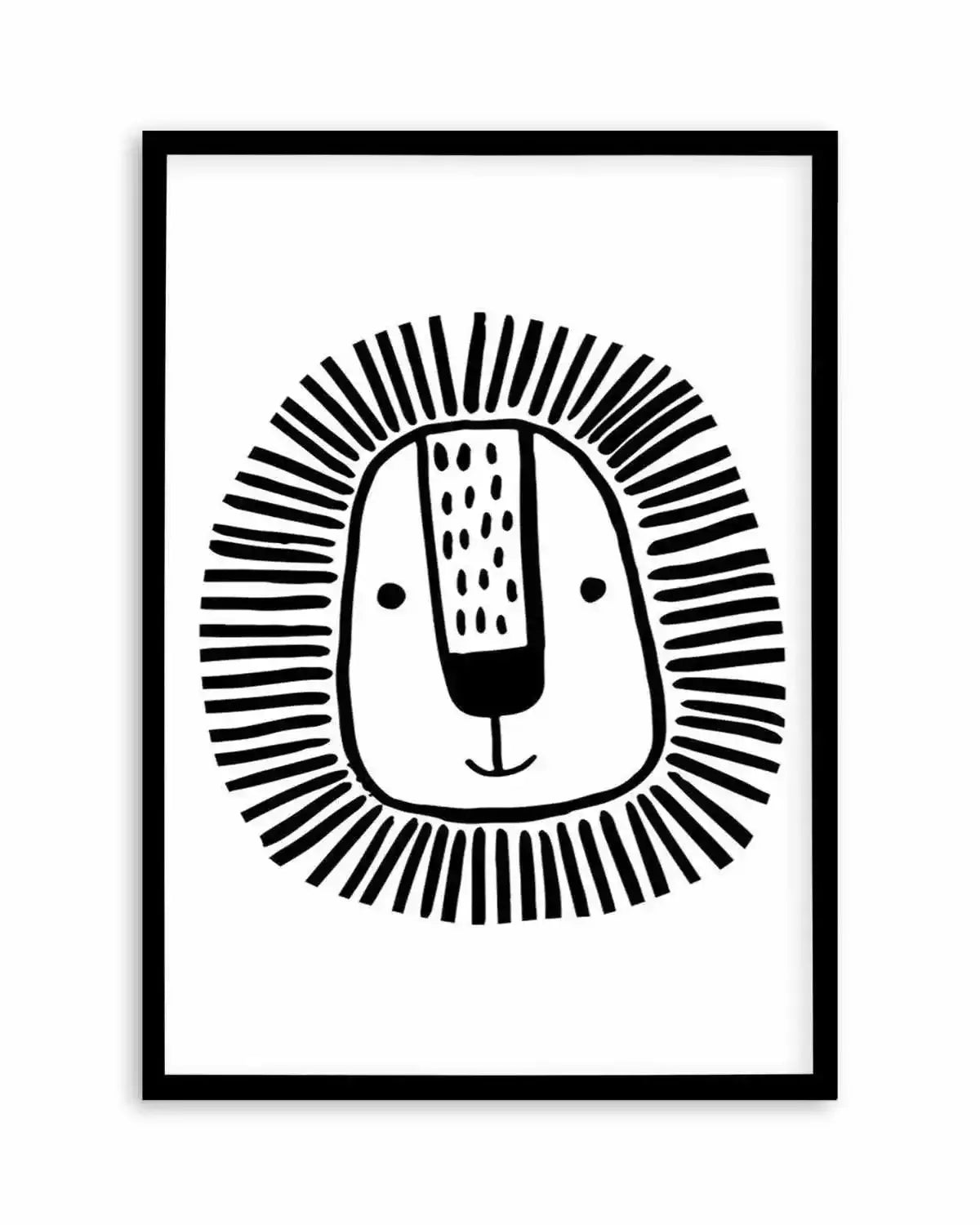 Lion I B&W Art Print from Olive et Oriel where you can shop wallpaper and artworks online