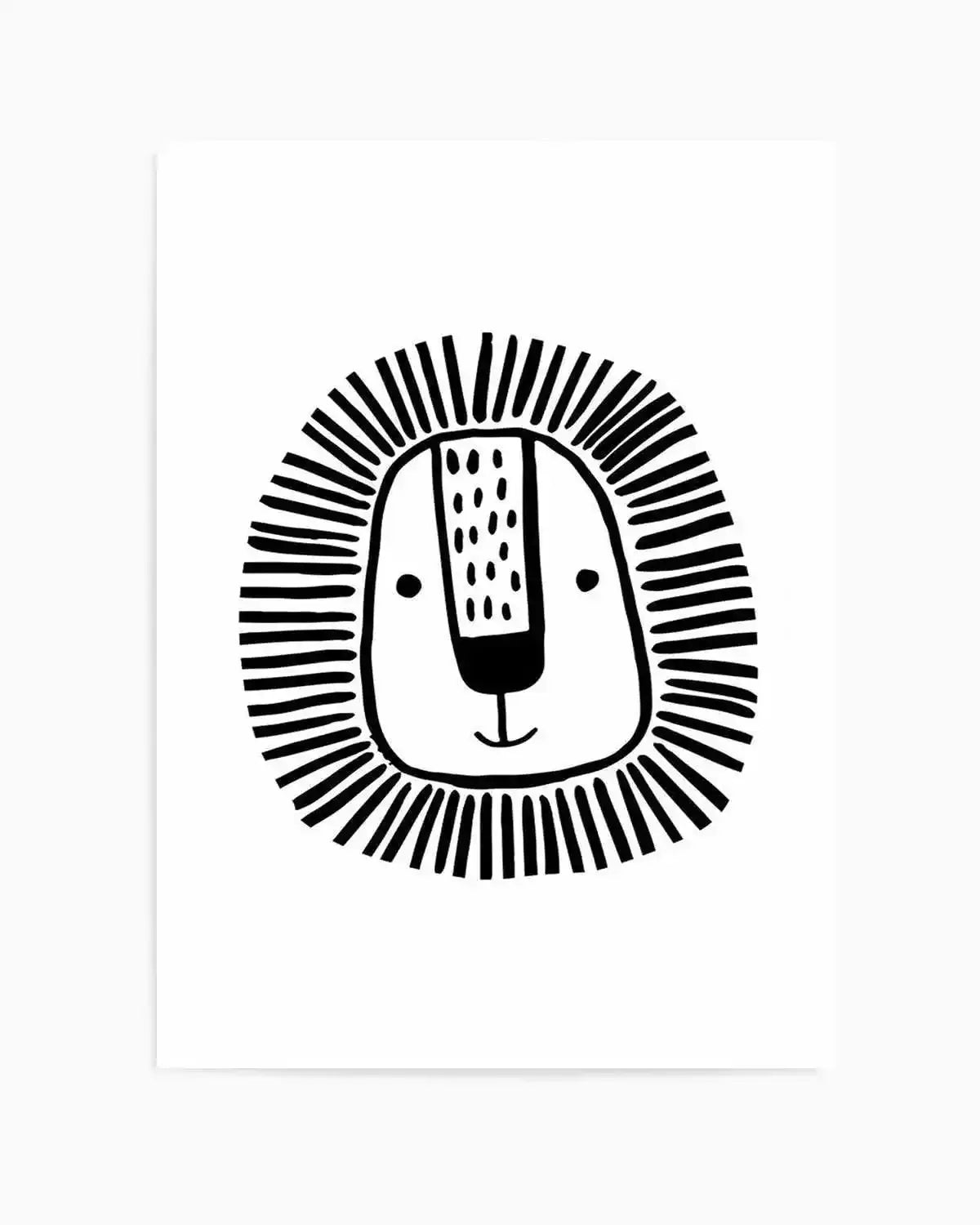 Lion I B&W Art Print from Olive et Oriel where you can shop wallpaper and artworks online