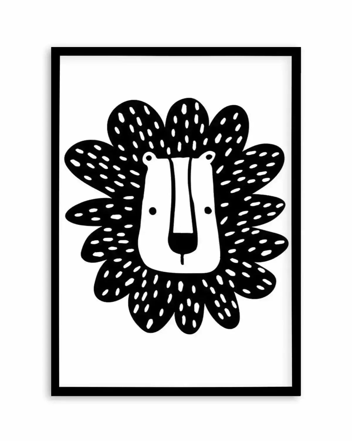 Lion II B&W Art Print from Olive et Oriel where you can shop wallpaper and artworks online