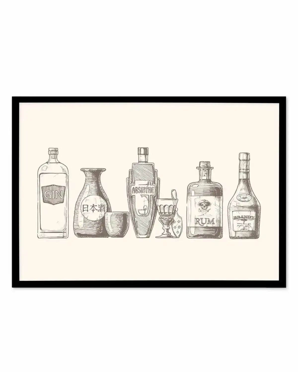 Liquor Cabinet Art Print from Olive et Oriel where you can shop wallpaper and artworks online