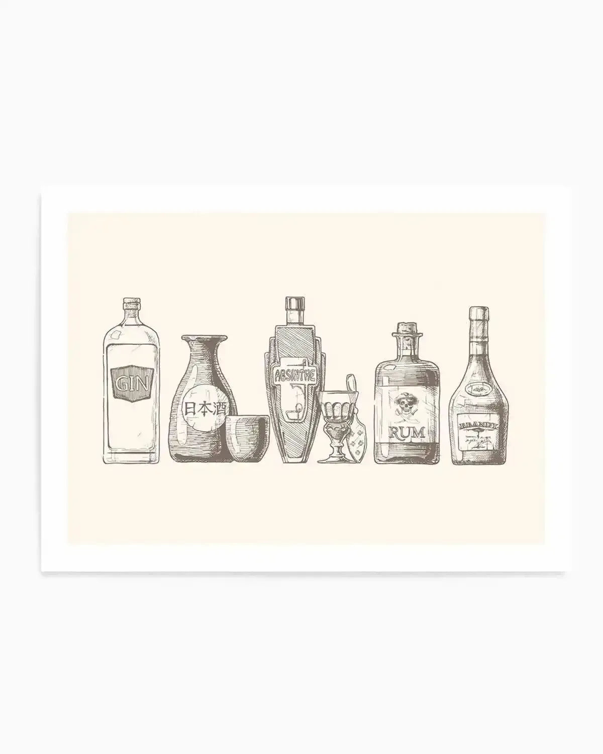 Liquor Cabinet Art Print from Olive et Oriel where you can shop wallpaper and artworks online