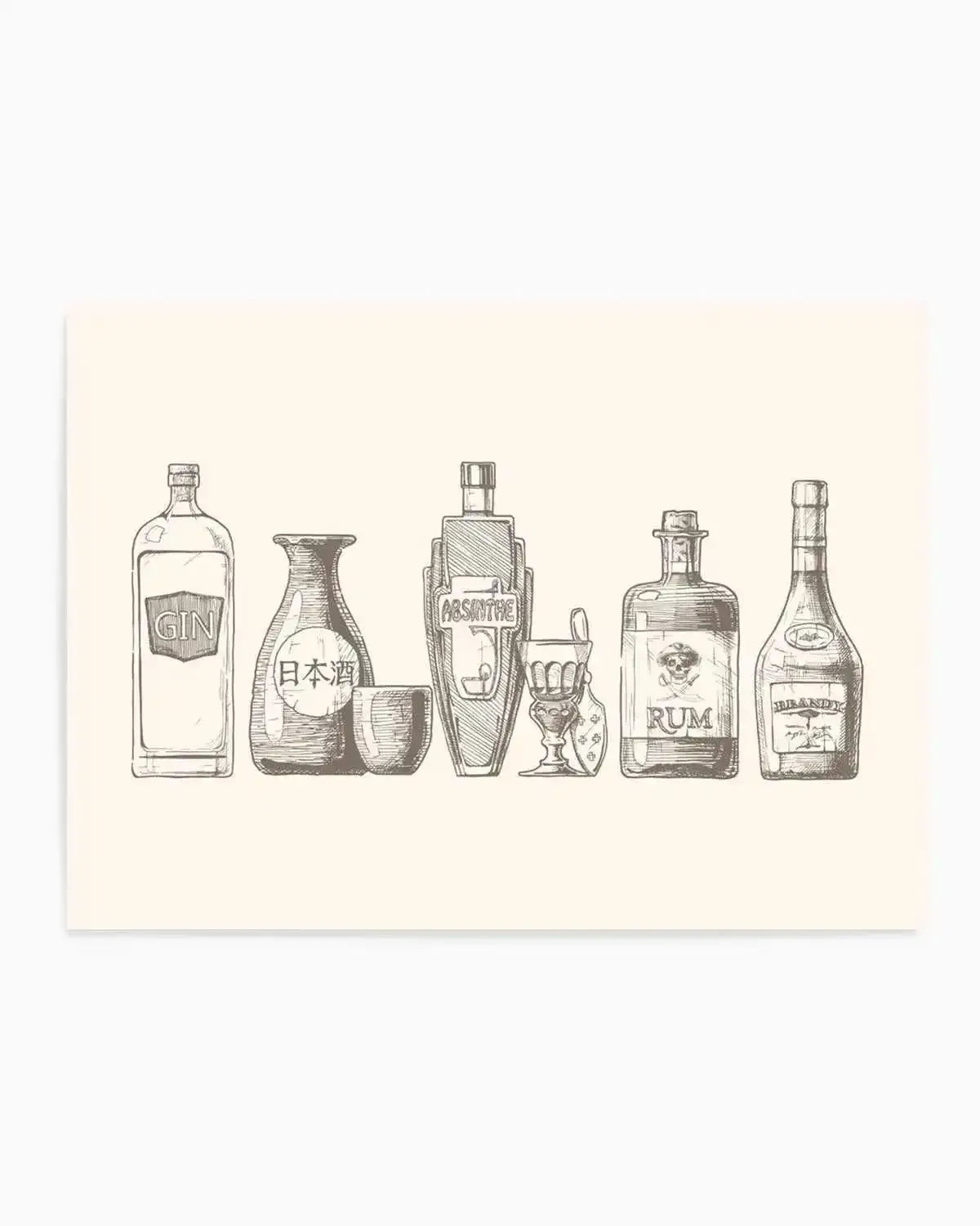 Liquor Cabinet Art Print from Olive et Oriel where you can shop wallpaper and artworks online