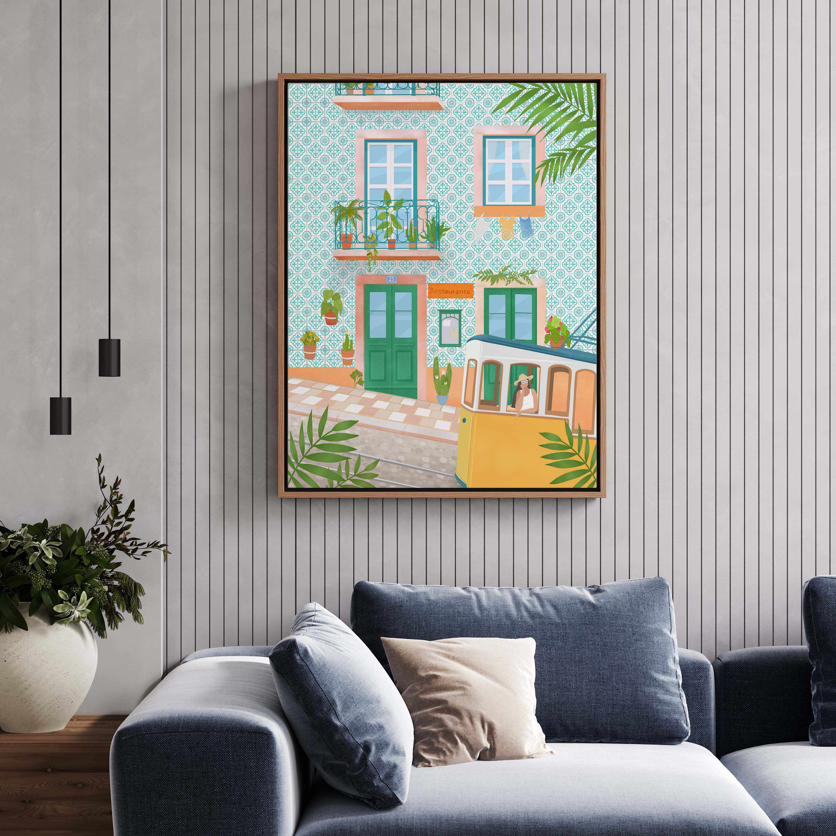 Lisboa, Portugal By Petra Lizde | Framed Canvas Art Print