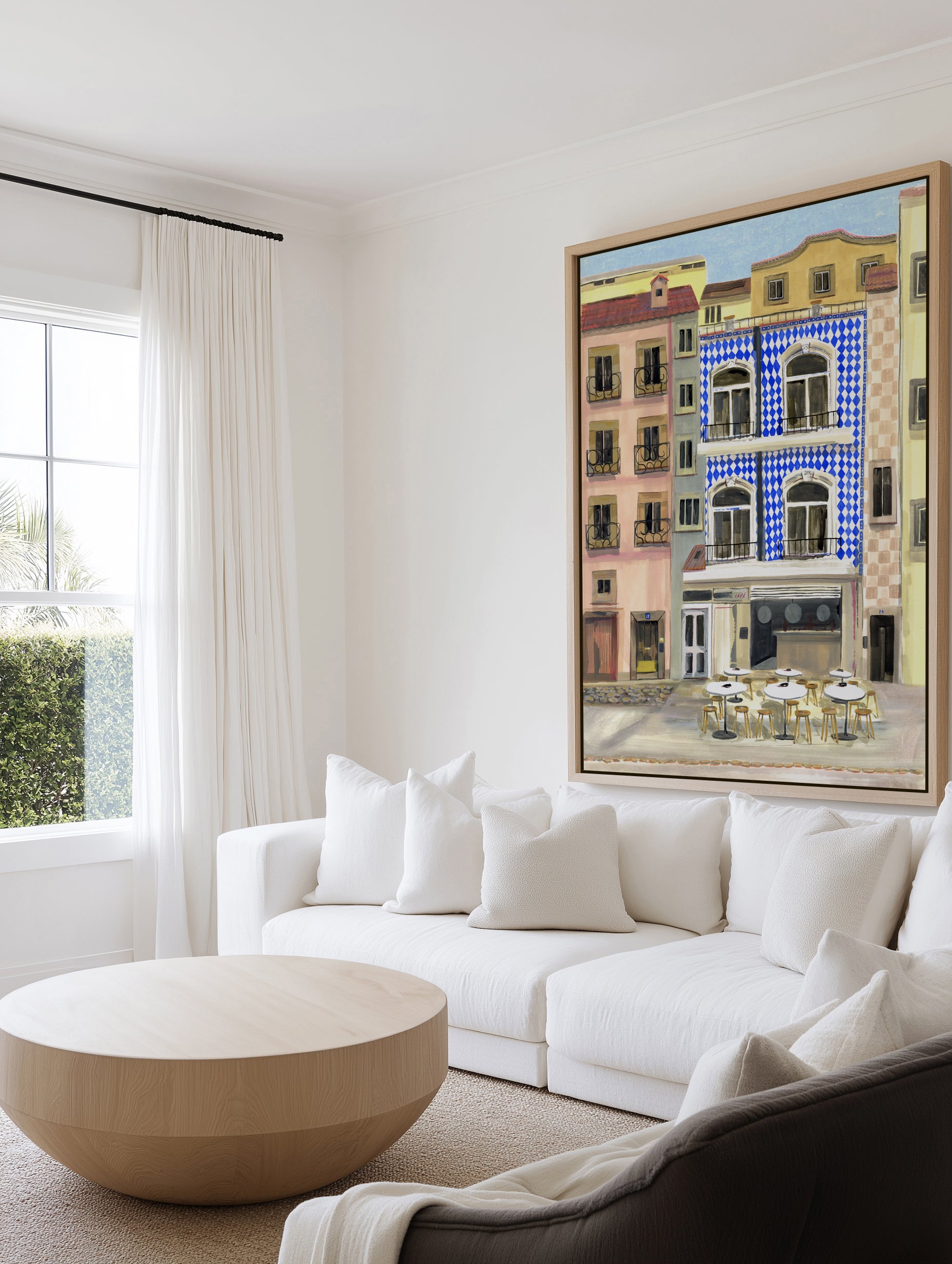 Lisbon by Laura Page | Framed Canvas Art Print