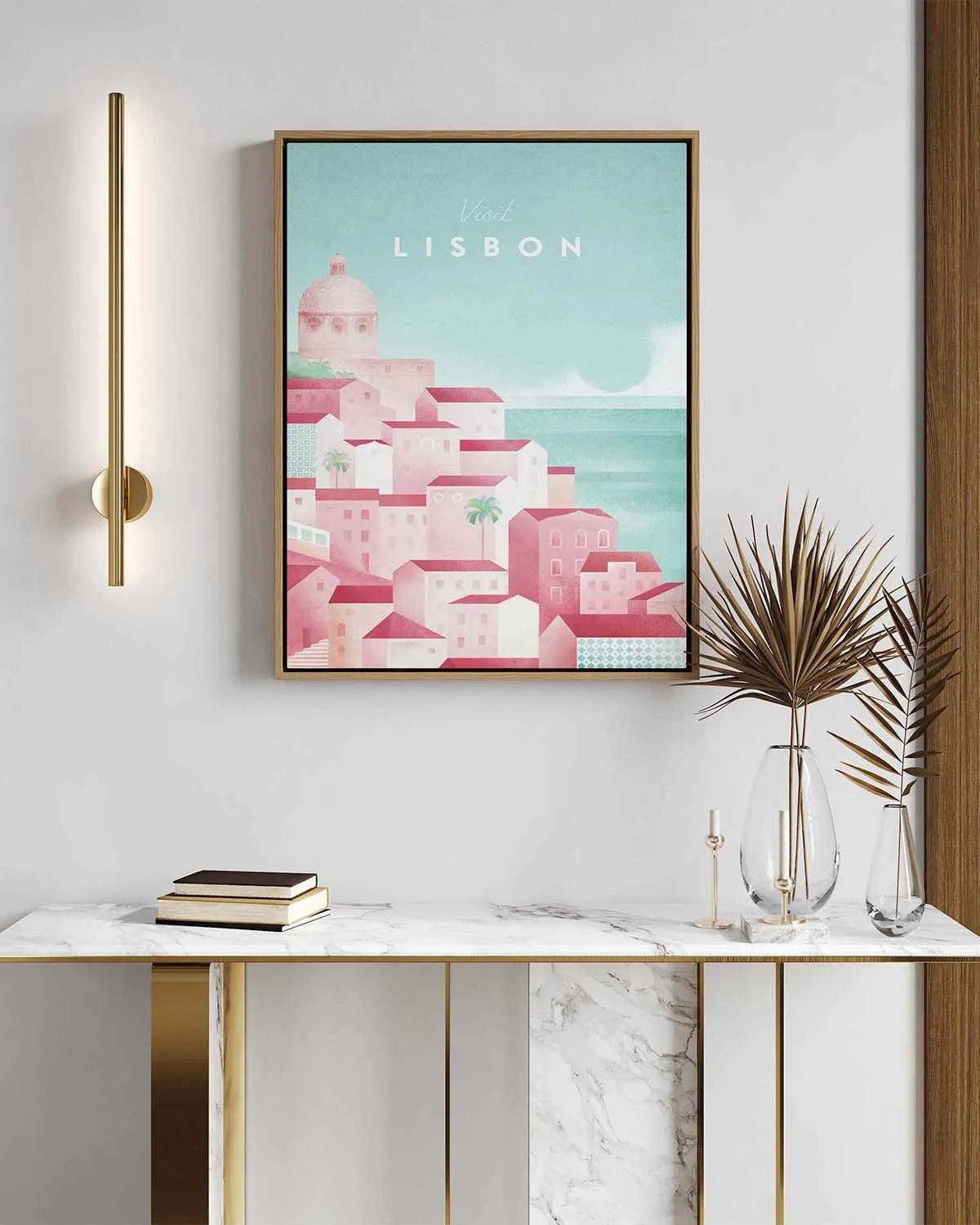 Lisbon by Henry Rivers | Framed Canvas Art Print from Olive et Oriel where you can shop wallpaper and artworks online