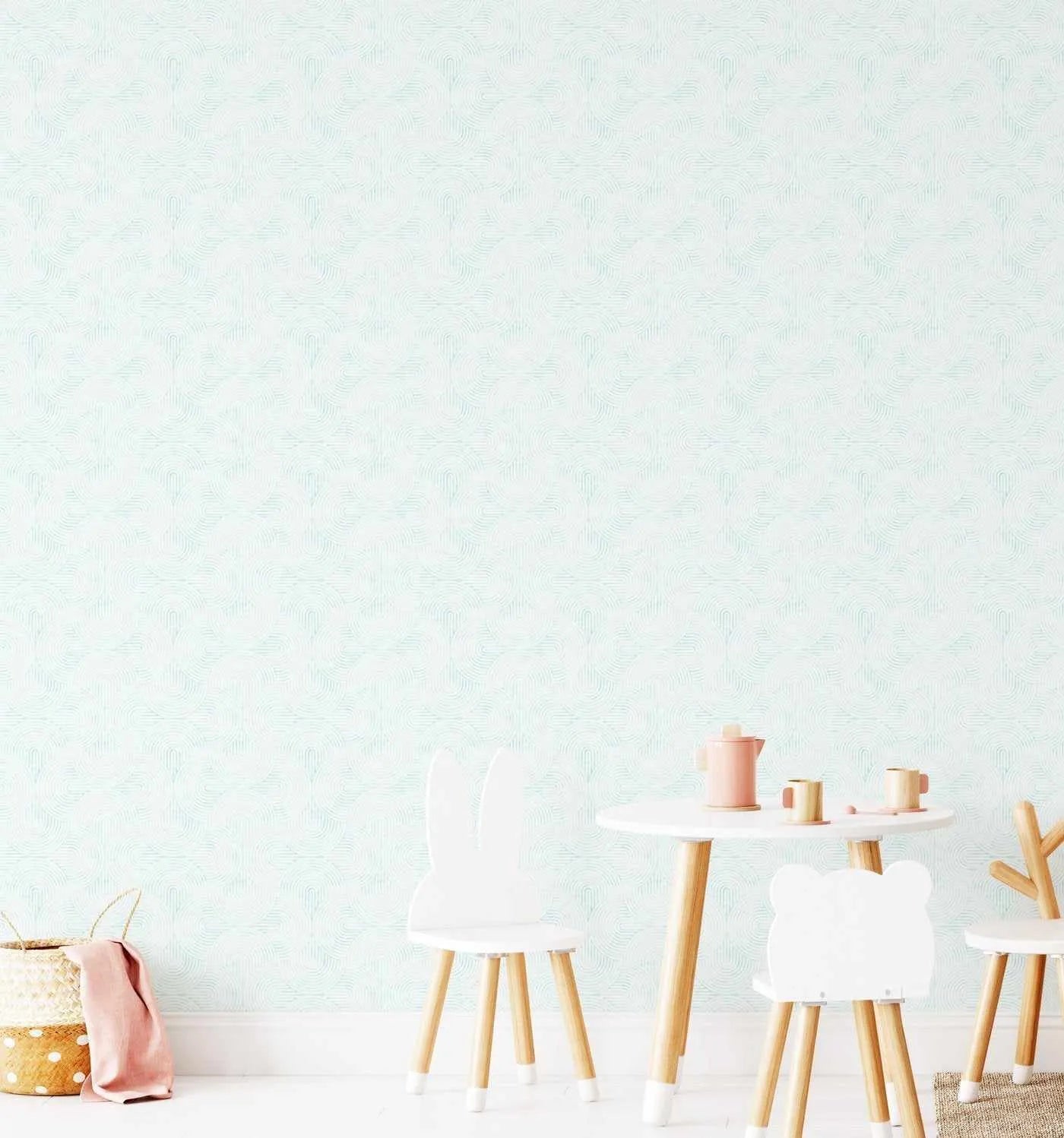 Little Arches in Aqua Wallpaper-Wallpaper-Buy Kids Removable Wallpaper Online Our Custom Made Children√¢‚Ç¨‚Ñ¢s Wallpapers Are A Fun Way To Decorate And Enhance Boys Bedroom Decor And Girls Bedrooms They Are An Amazing Addition To Your Kids Bedroom Walls Our Collection of Kids Wallpaper Is Sure To Transform Your Kids Rooms Interior Style From Pink Wallpaper To Dinosaur Wallpaper Even Marble Wallpapers For Teen Boys Shop Peel And Stick Wallpaper Online Today With Olive et Oriel