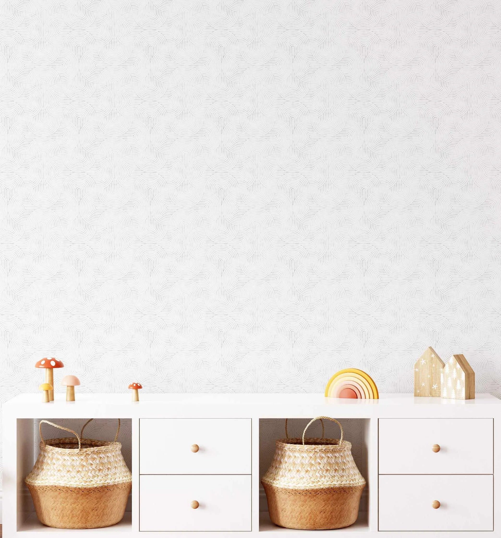 Little Arches in Grey Wallpaper-Wallpaper-Buy Kids Removable Wallpaper Online Our Custom Made Children√¢‚Ç¨‚Ñ¢s Wallpapers Are A Fun Way To Decorate And Enhance Boys Bedroom Decor And Girls Bedrooms They Are An Amazing Addition To Your Kids Bedroom Walls Our Collection of Kids Wallpaper Is Sure To Transform Your Kids Rooms Interior Style From Pink Wallpaper To Dinosaur Wallpaper Even Marble Wallpapers For Teen Boys Shop Peel And Stick Wallpaper Online Today With Olive et Oriel