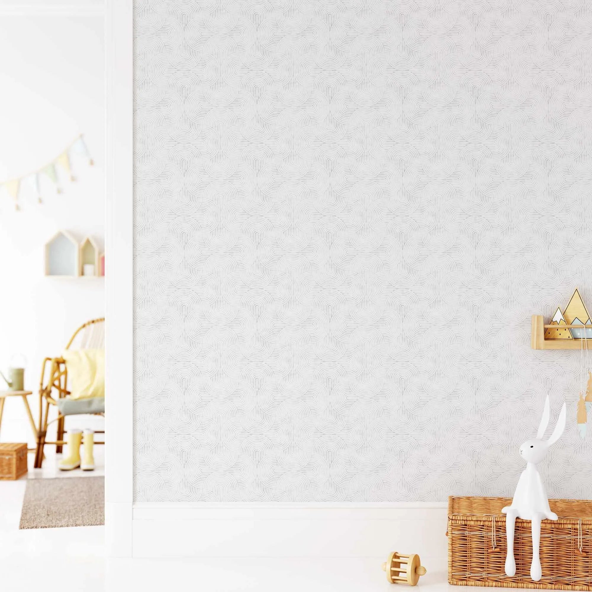 Little Arches in Grey Wallpaper-Wallpaper-Buy Kids Removable Wallpaper Online Our Custom Made Children√¢‚Ç¨‚Ñ¢s Wallpapers Are A Fun Way To Decorate And Enhance Boys Bedroom Decor And Girls Bedrooms They Are An Amazing Addition To Your Kids Bedroom Walls Our Collection of Kids Wallpaper Is Sure To Transform Your Kids Rooms Interior Style From Pink Wallpaper To Dinosaur Wallpaper Even Marble Wallpapers For Teen Boys Shop Peel And Stick Wallpaper Online Today With Olive et Oriel