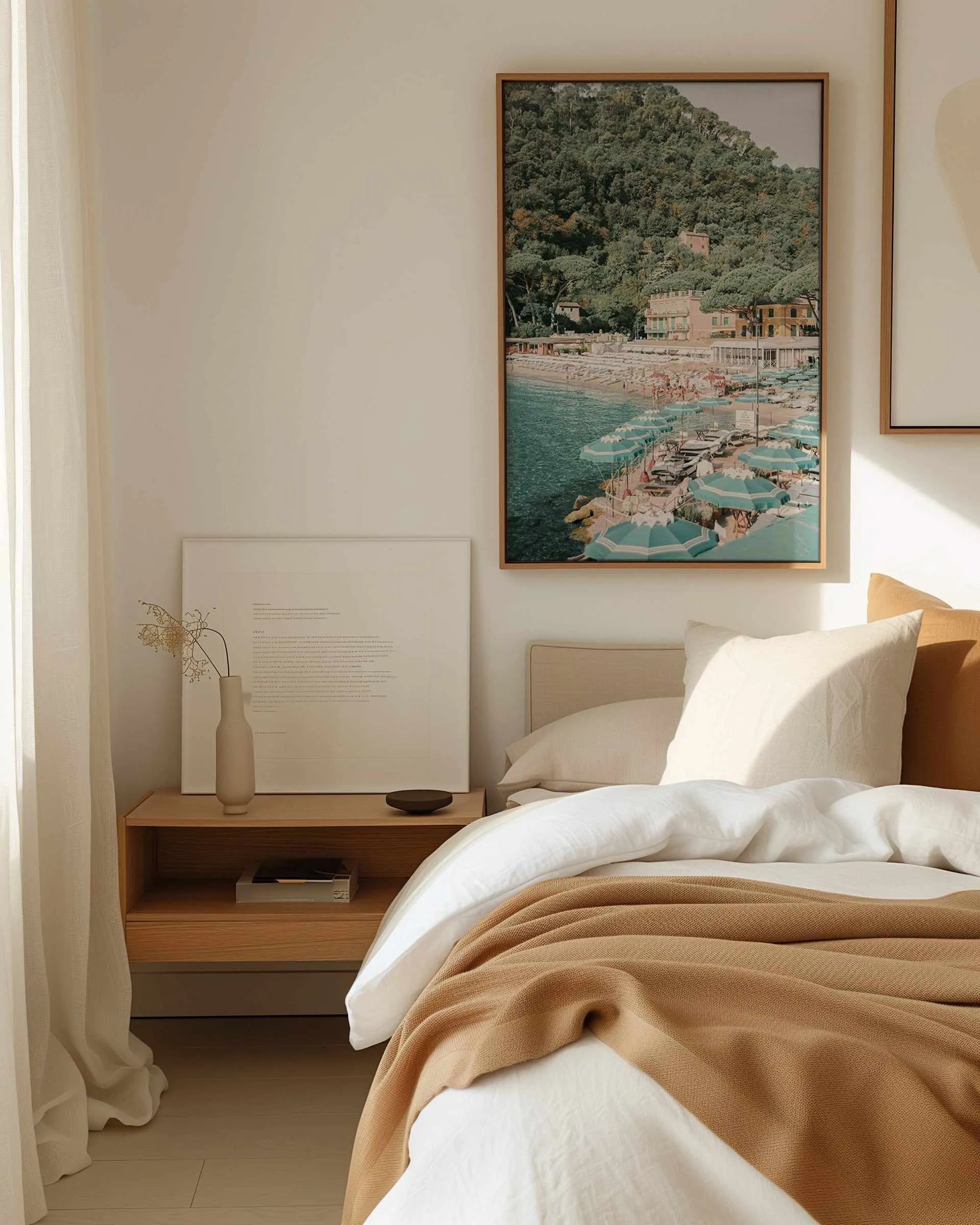 Little Bay II, Italian Riviera | Framed Canvas Art Print from Olive et Oriel where you can shop wallpaper and artworks online
