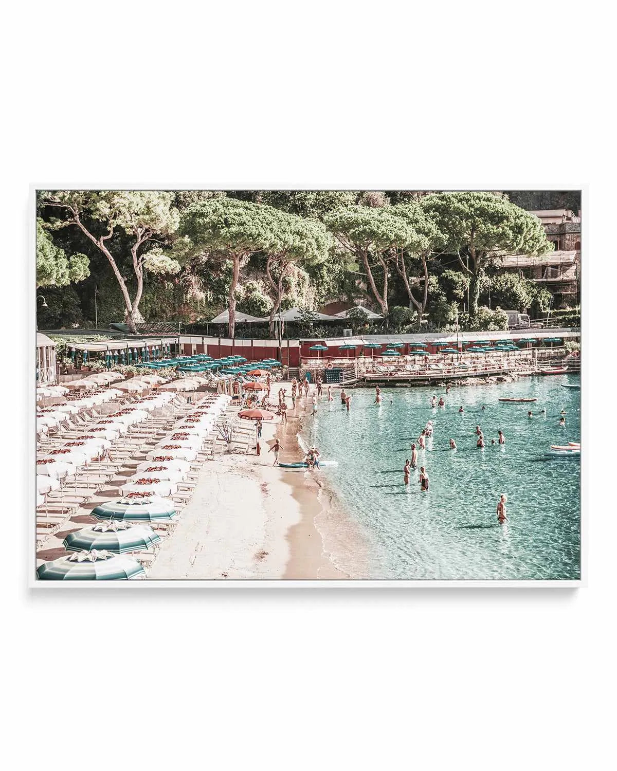 Little Bay, Italian Riviera | Framed Canvas Art Print from Olive et Oriel where you can shop wallpaper and artworks online