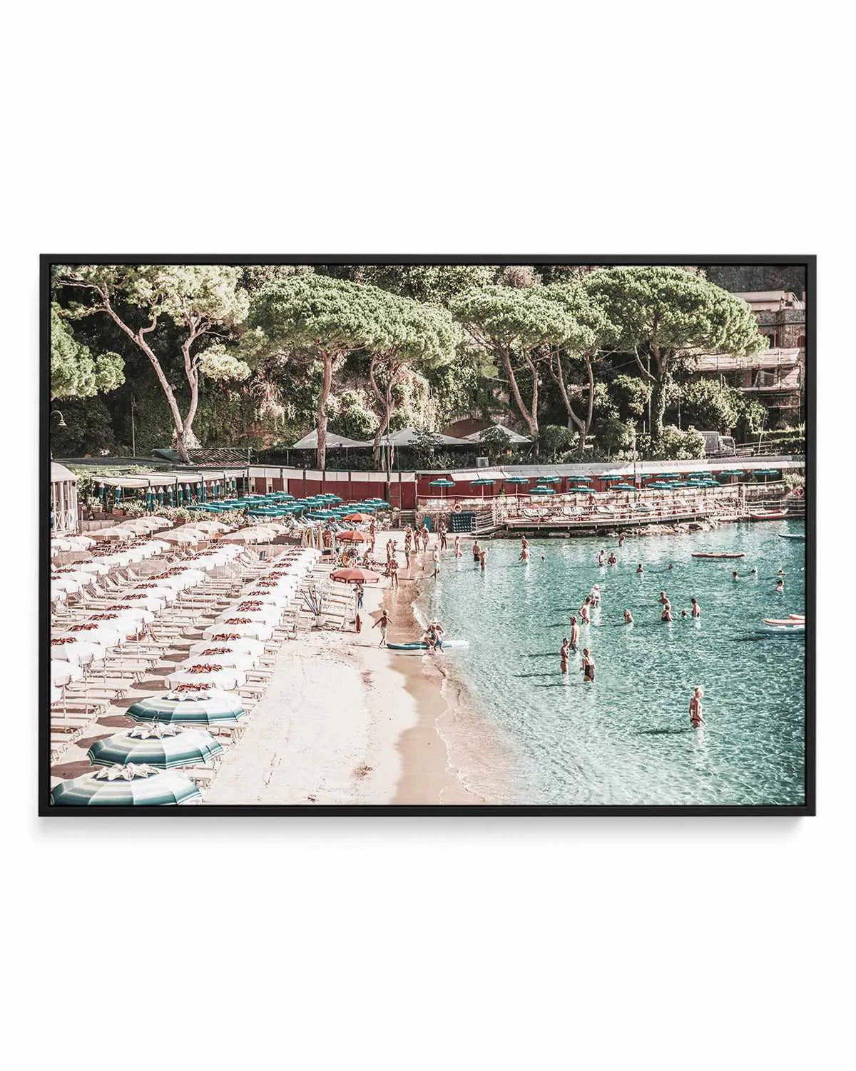 Little Bay, Italian Riviera | Framed Canvas Art Print from Olive et Oriel where you can shop wallpaper and artworks online