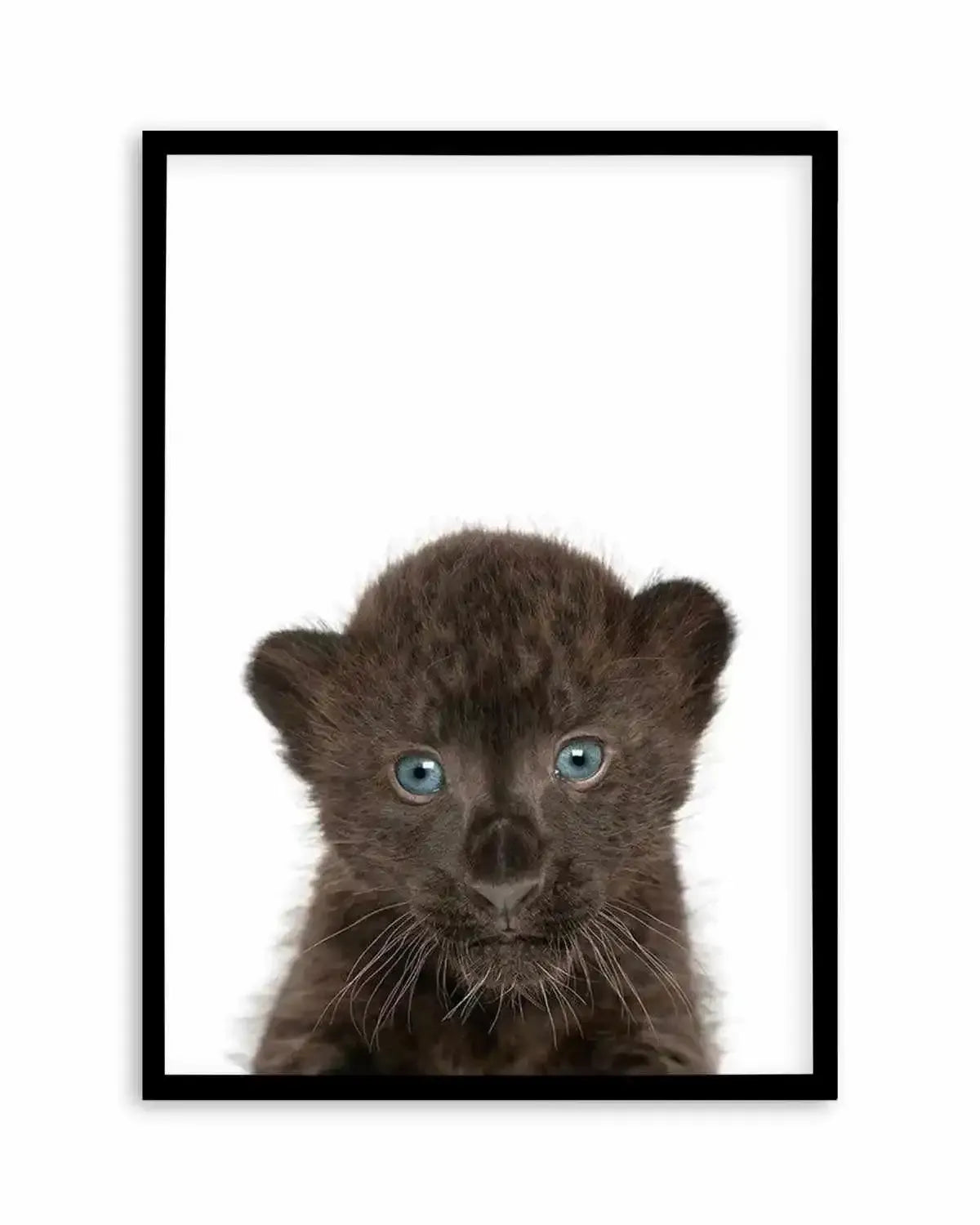 Little Black Leopard Cub Art Print from Olive et Oriel where you can shop wallpaper and artworks online