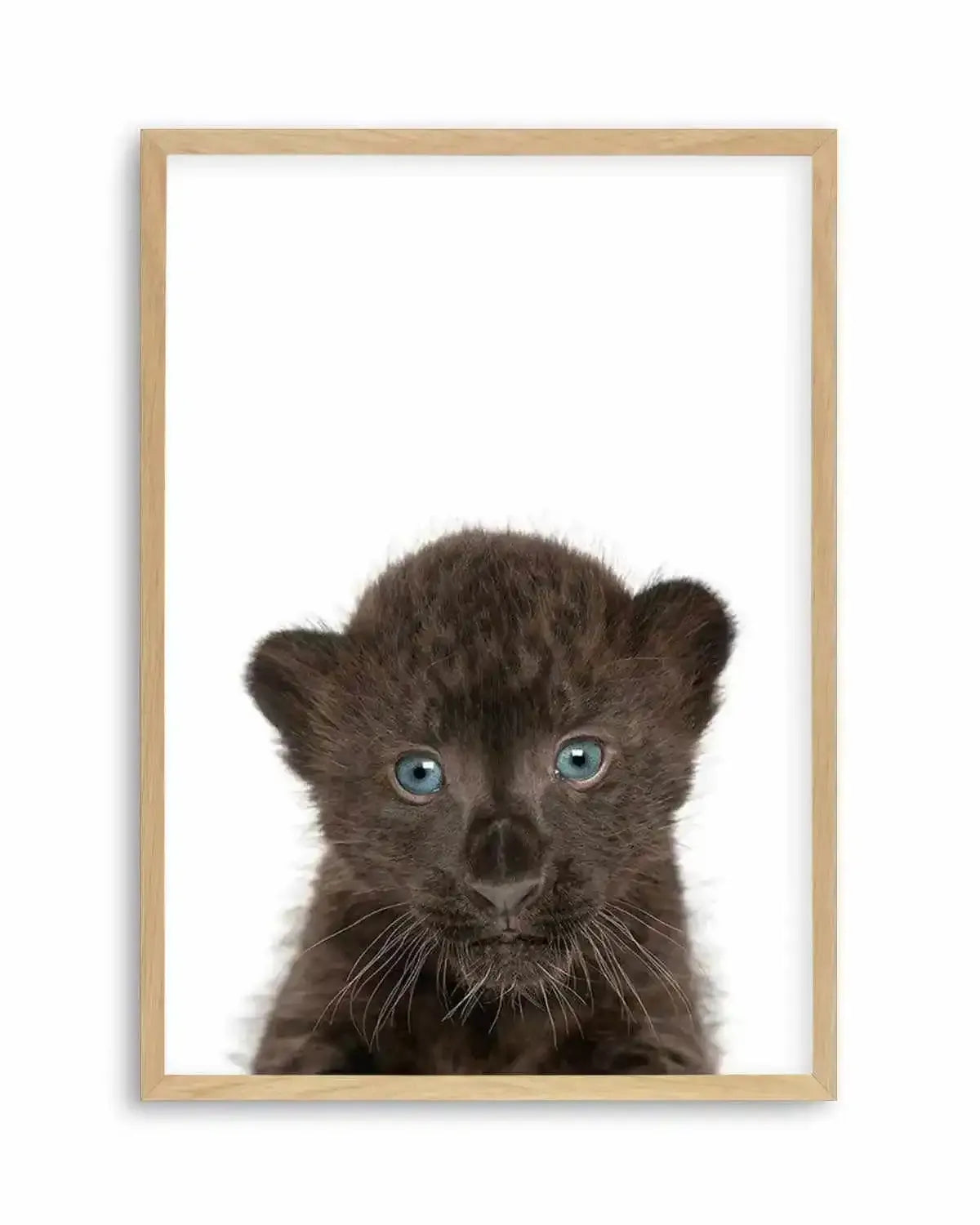 Little Black Leopard Cub Art Print from Olive et Oriel where you can shop wallpaper and artworks online