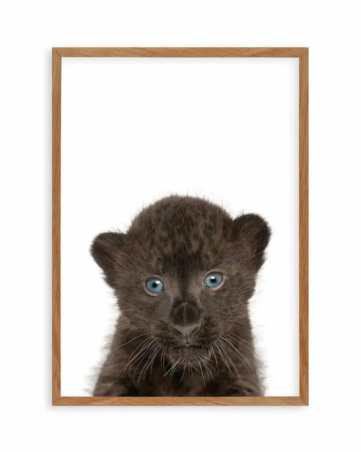 Little Black Leopard Cub Art Print from Olive et Oriel where you can shop wallpaper and artworks online