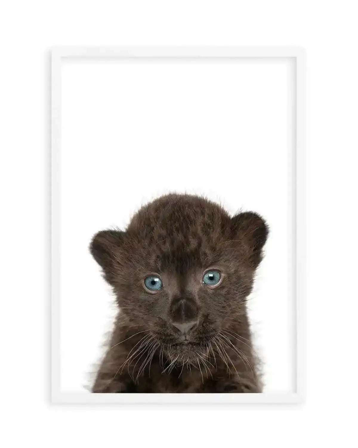 Little Black Leopard Cub Art Print from Olive et Oriel where you can shop wallpaper and artworks online