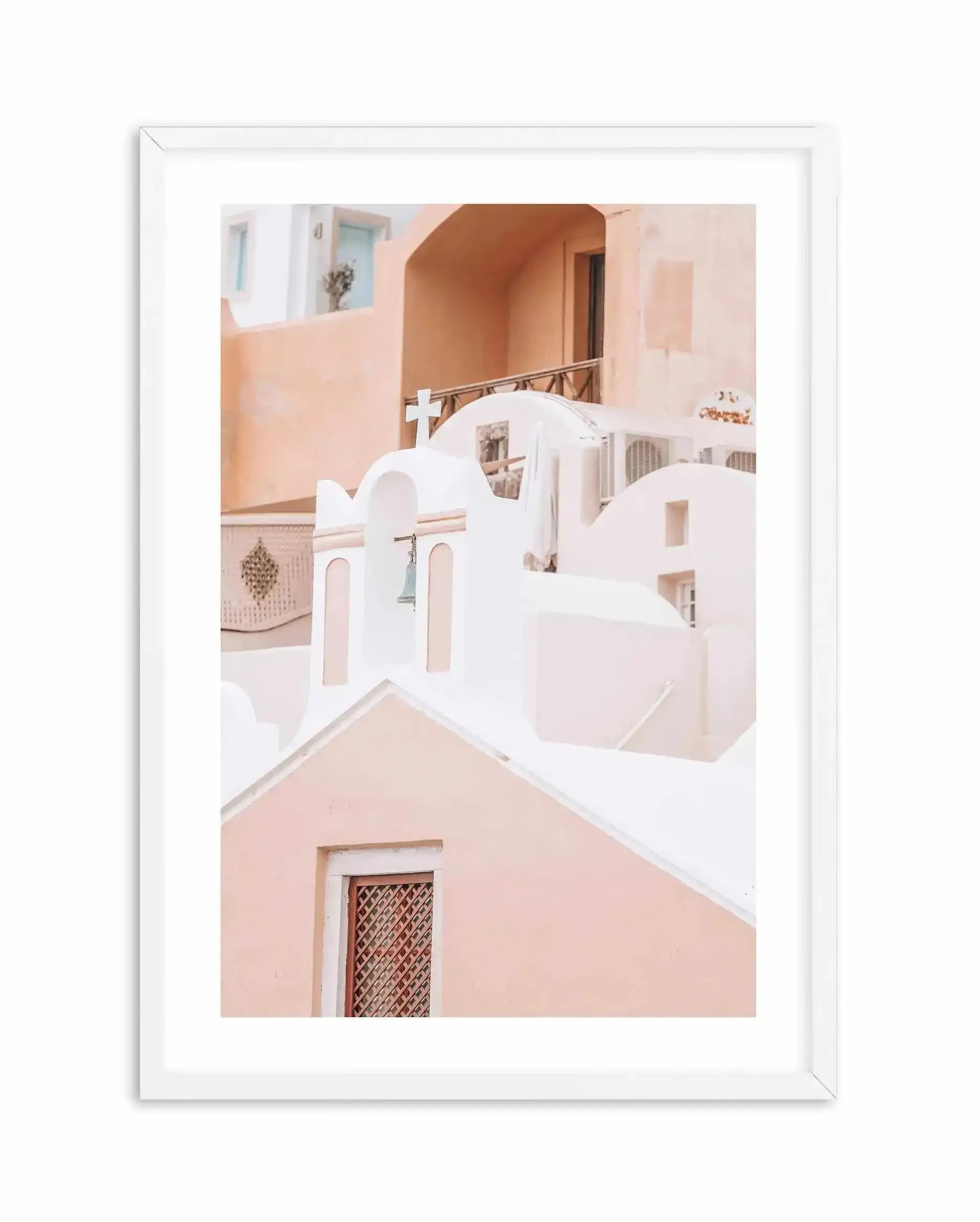 Little Blue Bell | Santorini Art Print-Shop Greece Wall Art Prints Online with Olive et Oriel - Our collection of Greek Islands art prints offer unique wall art including blue domes of Santorini in Oia, mediterranean sea prints and incredible posters from Milos and other Greece landscape photography - this collection will add mediterranean blue to your home, perfect for updating the walls in coastal, beach house style. There is Greece art on canvas and extra large wall art with fast, free shippi