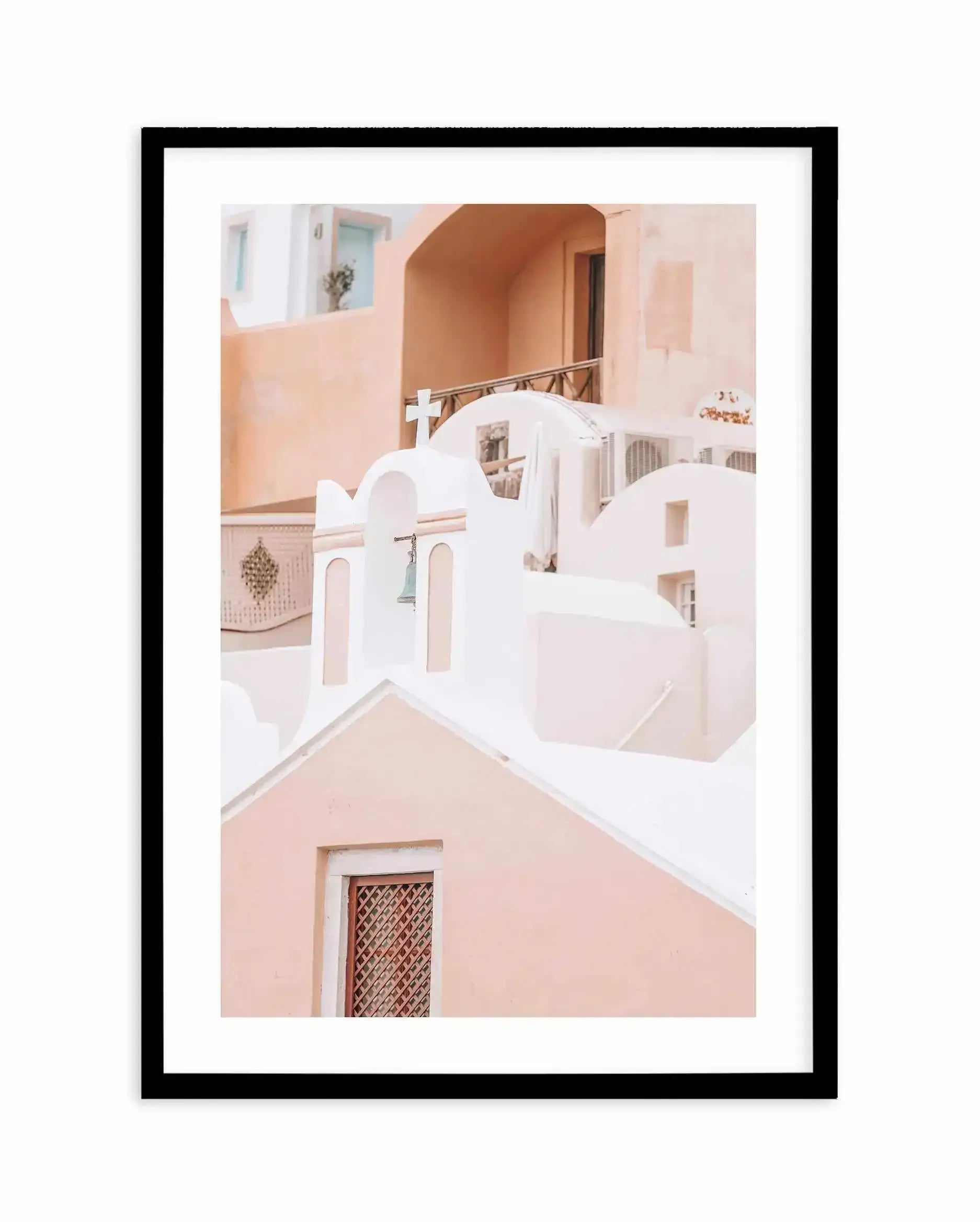 Little Blue Bell | Santorini Art Print-Shop Greece Wall Art Prints Online with Olive et Oriel - Our collection of Greek Islands art prints offer unique wall art including blue domes of Santorini in Oia, mediterranean sea prints and incredible posters from Milos and other Greece landscape photography - this collection will add mediterranean blue to your home, perfect for updating the walls in coastal, beach house style. There is Greece art on canvas and extra large wall art with fast, free shippi