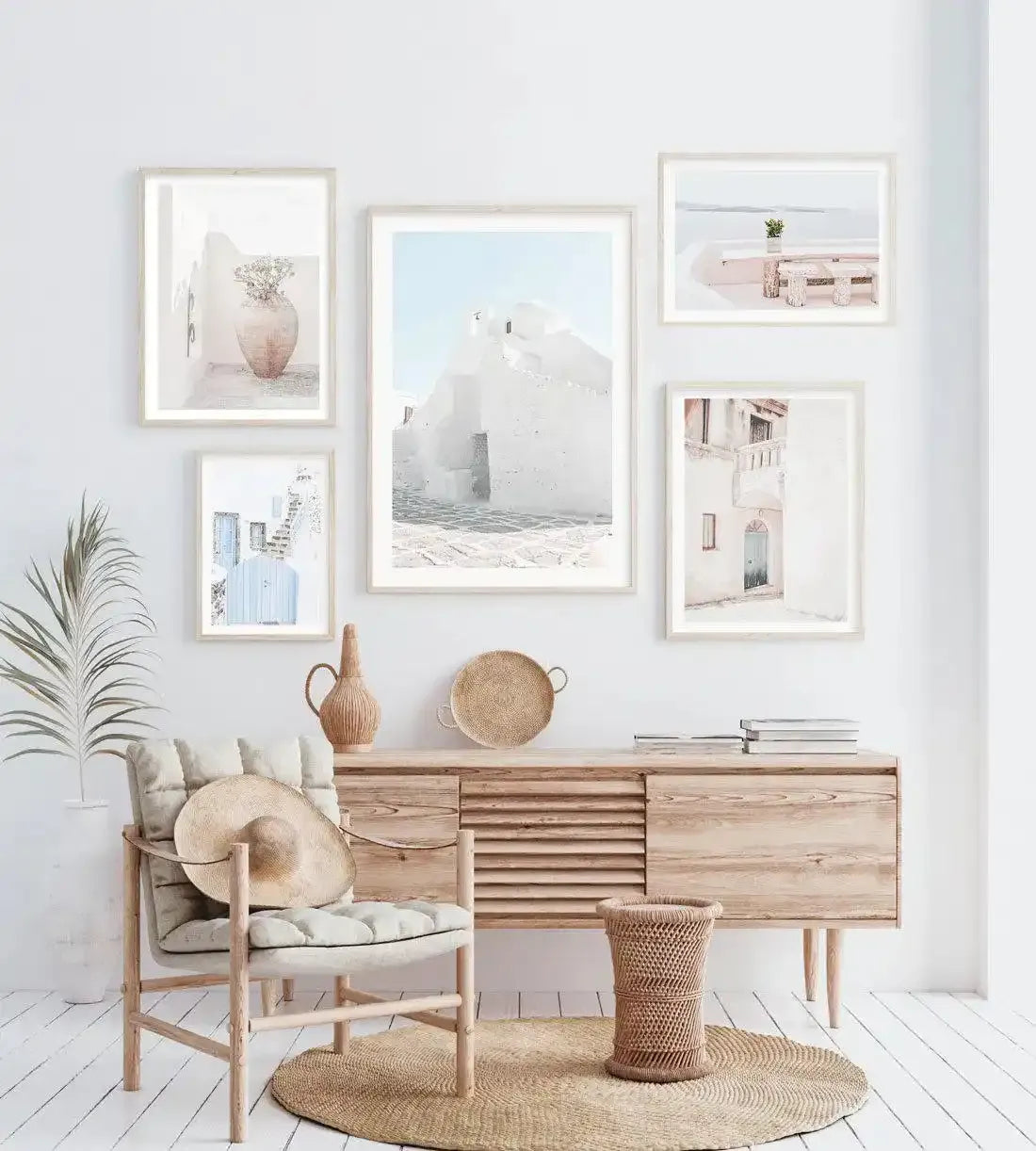 Little Blue Gate | Santorini Art Print-Shop Greece Wall Art Prints Online with Olive et Oriel - Our collection of Greek Islands art prints offer unique wall art including blue domes of Santorini in Oia, mediterranean sea prints and incredible posters from Milos and other Greece landscape photography - this collection will add mediterranean blue to your home, perfect for updating the walls in coastal, beach house style. There is Greece art on canvas and extra large wall art with fast, free shippi