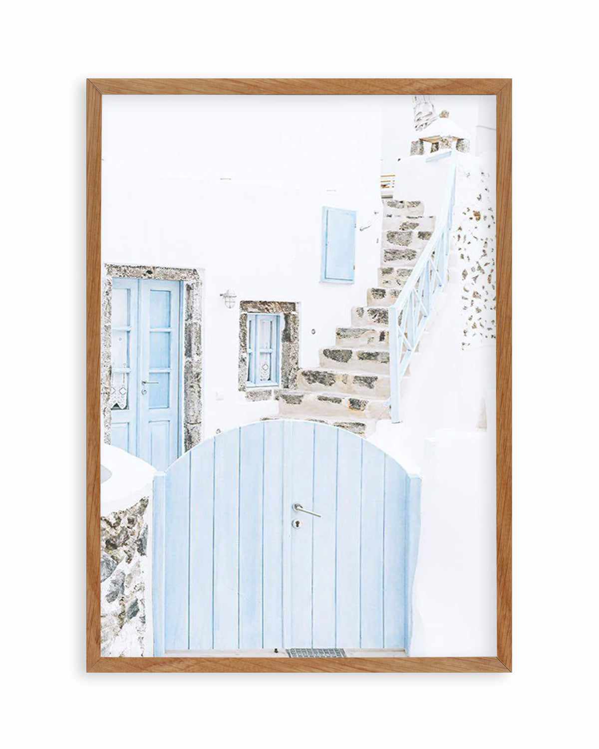 Little Blue Gate | Santorini Art Print